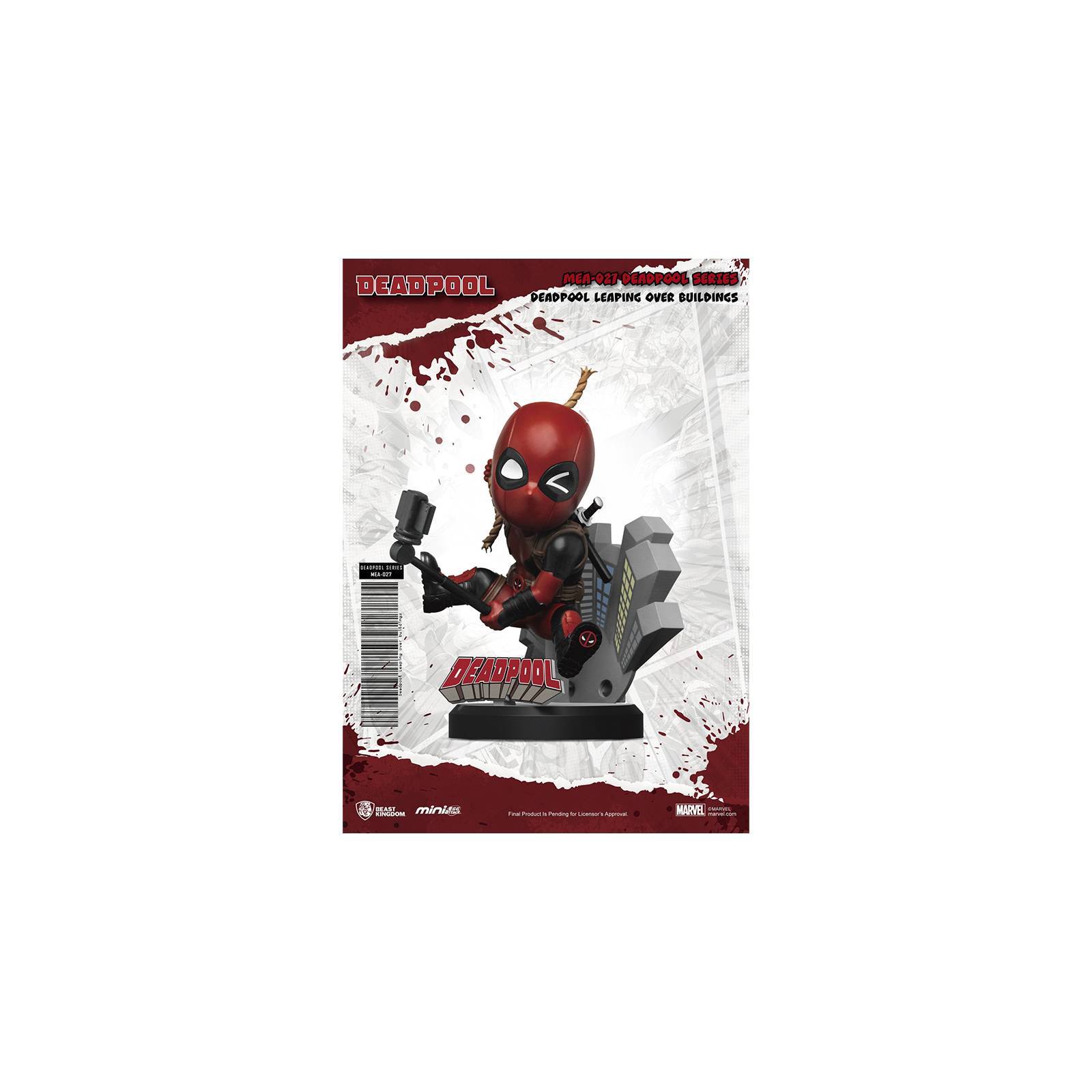Figura Deadpool Sobre Edificios Marca Beast Kingdom Mini Egg