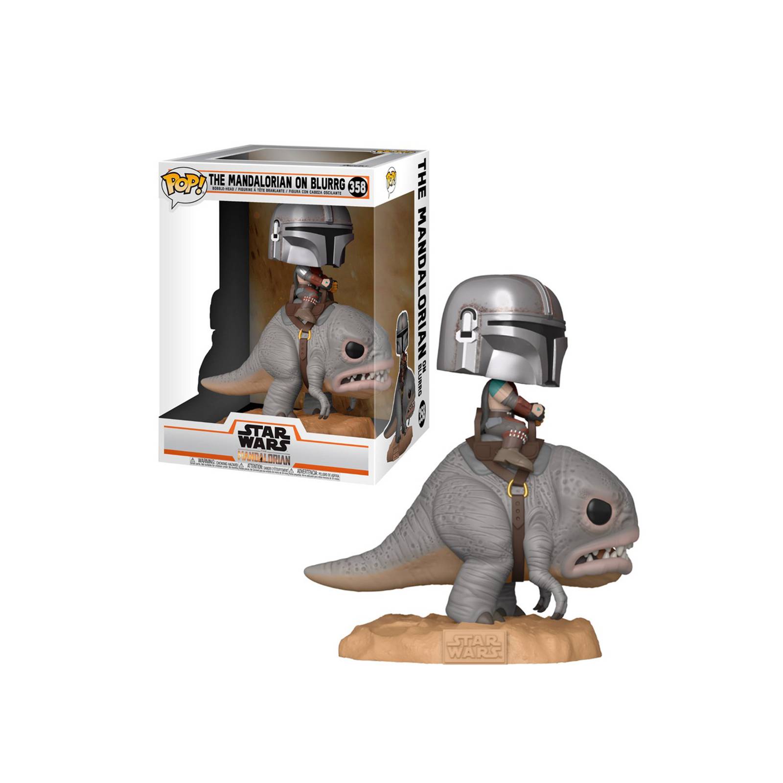 Figura The Mandalorian On Blurrg 358 Star Wars Mandalorian Funko Pop