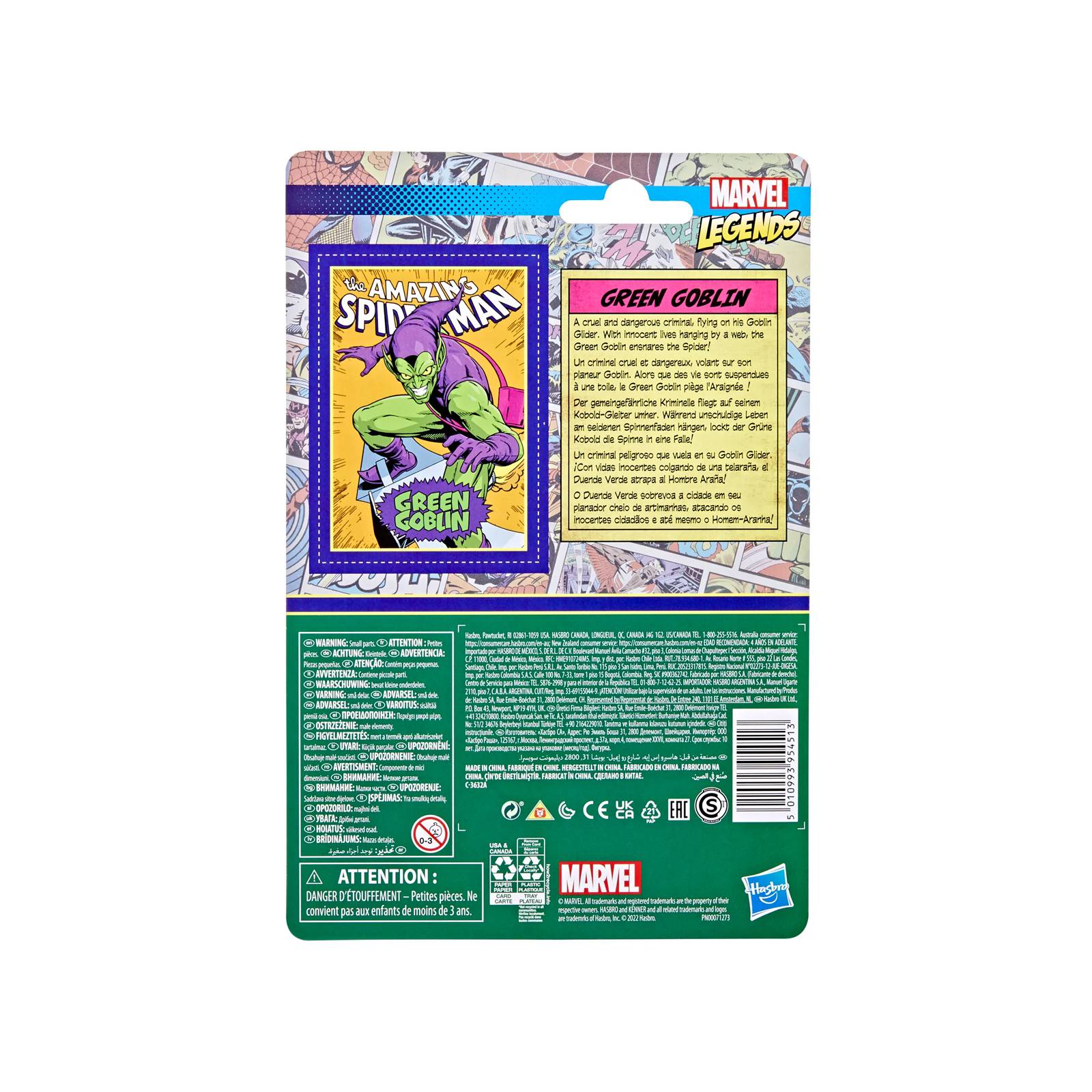 Figura Marvel Legends Retro: Spiderman - Duende Verde