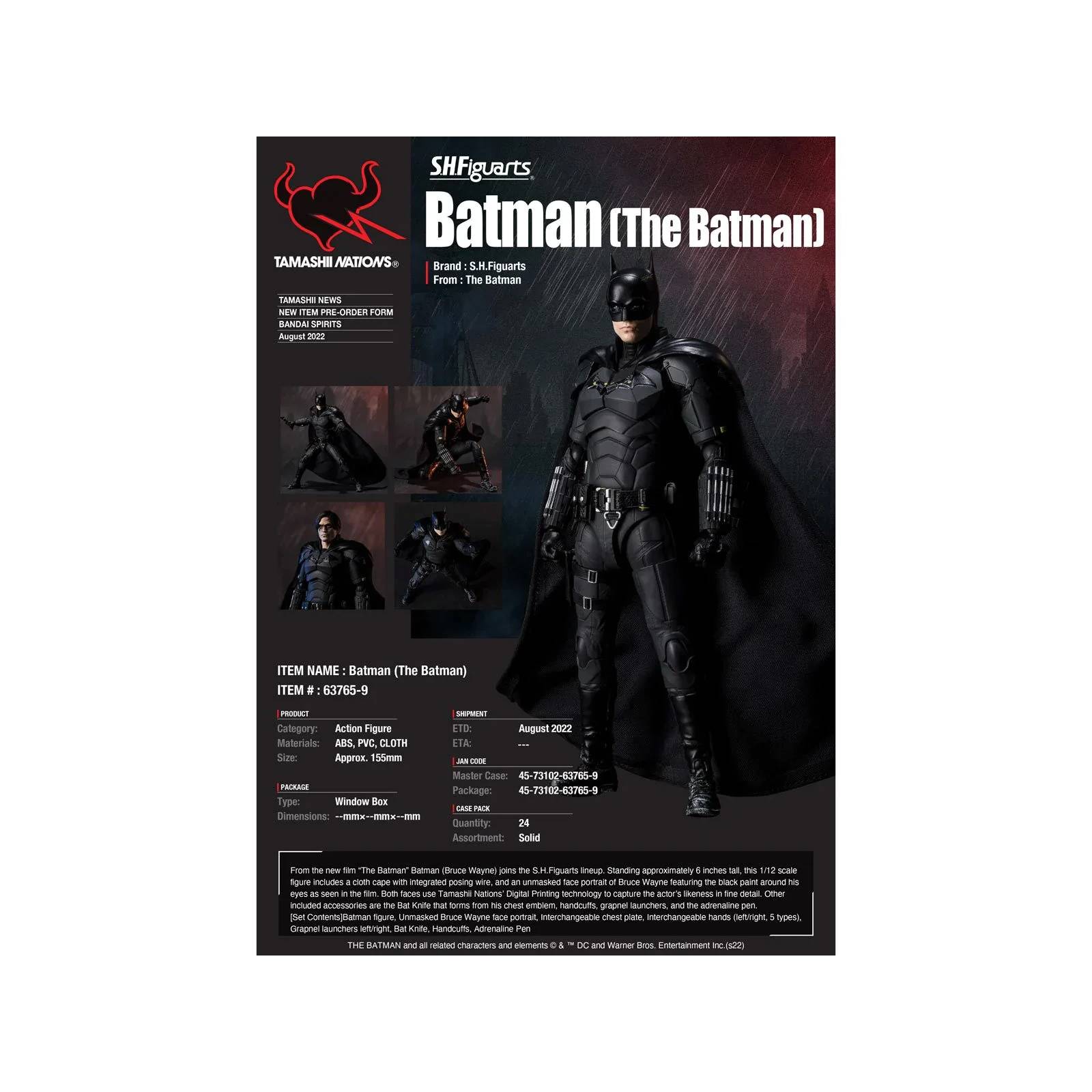 Figura Articulada Bandai S.H. FiguArts: Batman: The Batman