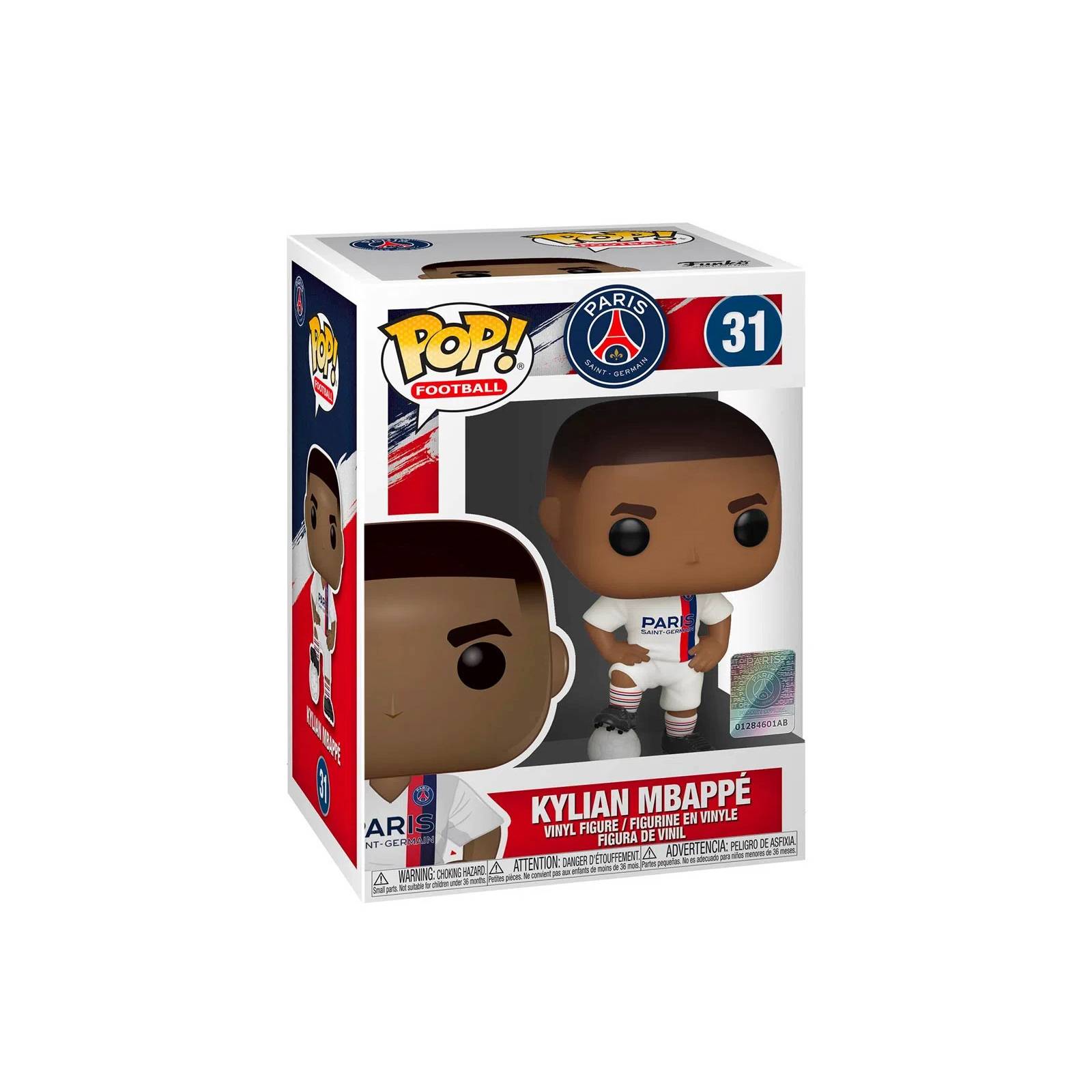 Funko Pop PSG - Kylian Mbappe 31 Uniforme Blanco