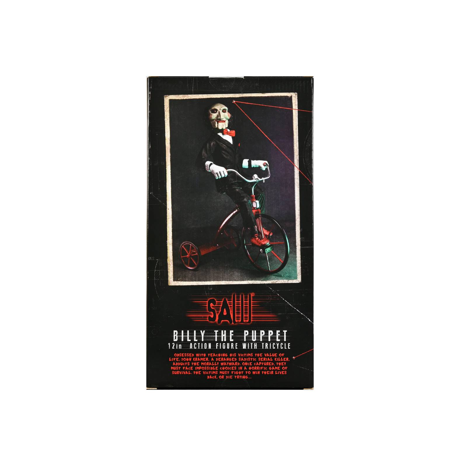 Figura Neca Saw - Billy en Triciclo con Sonido 12 Pulgadas