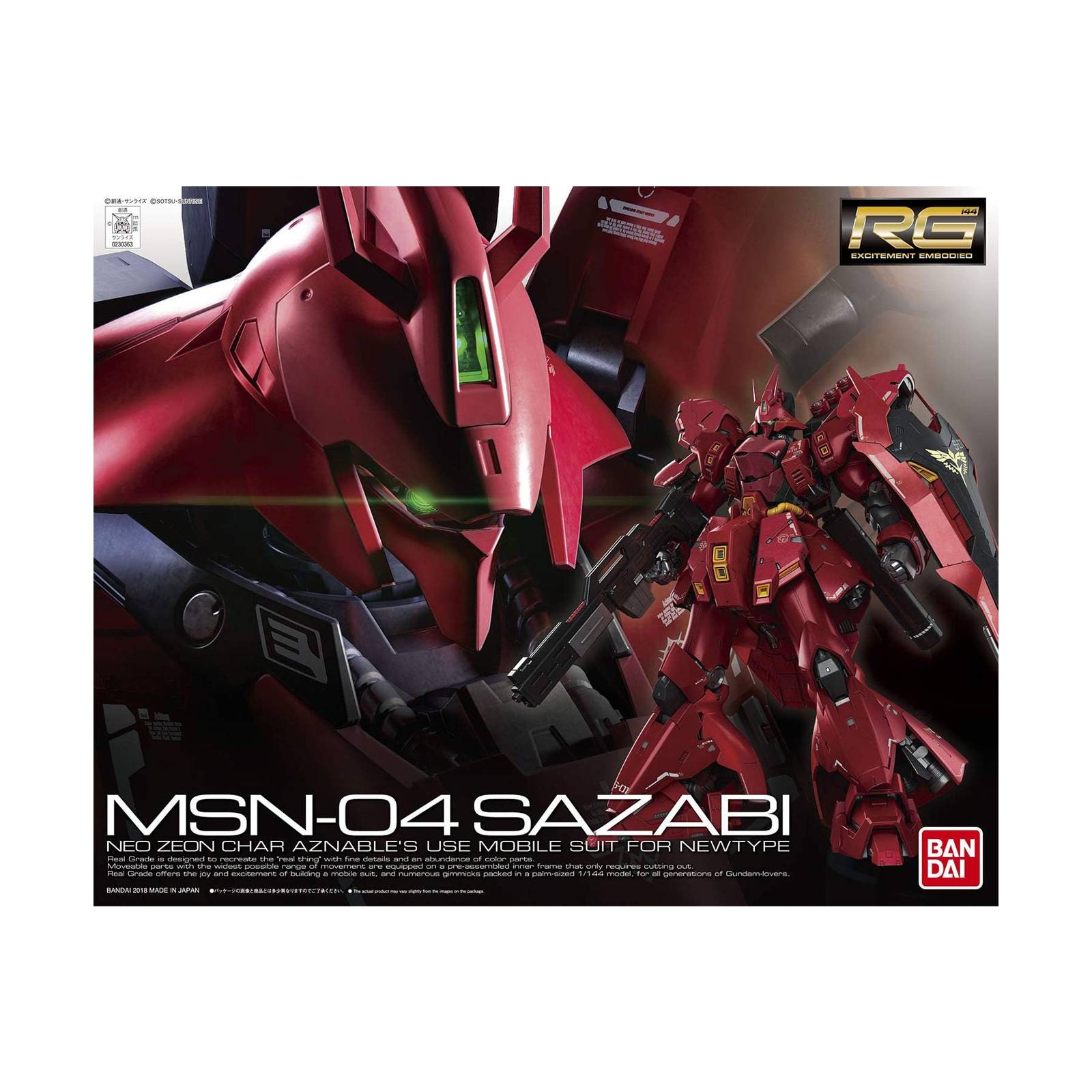 Bandai Armable - RG Escala 1/144 Sazabi