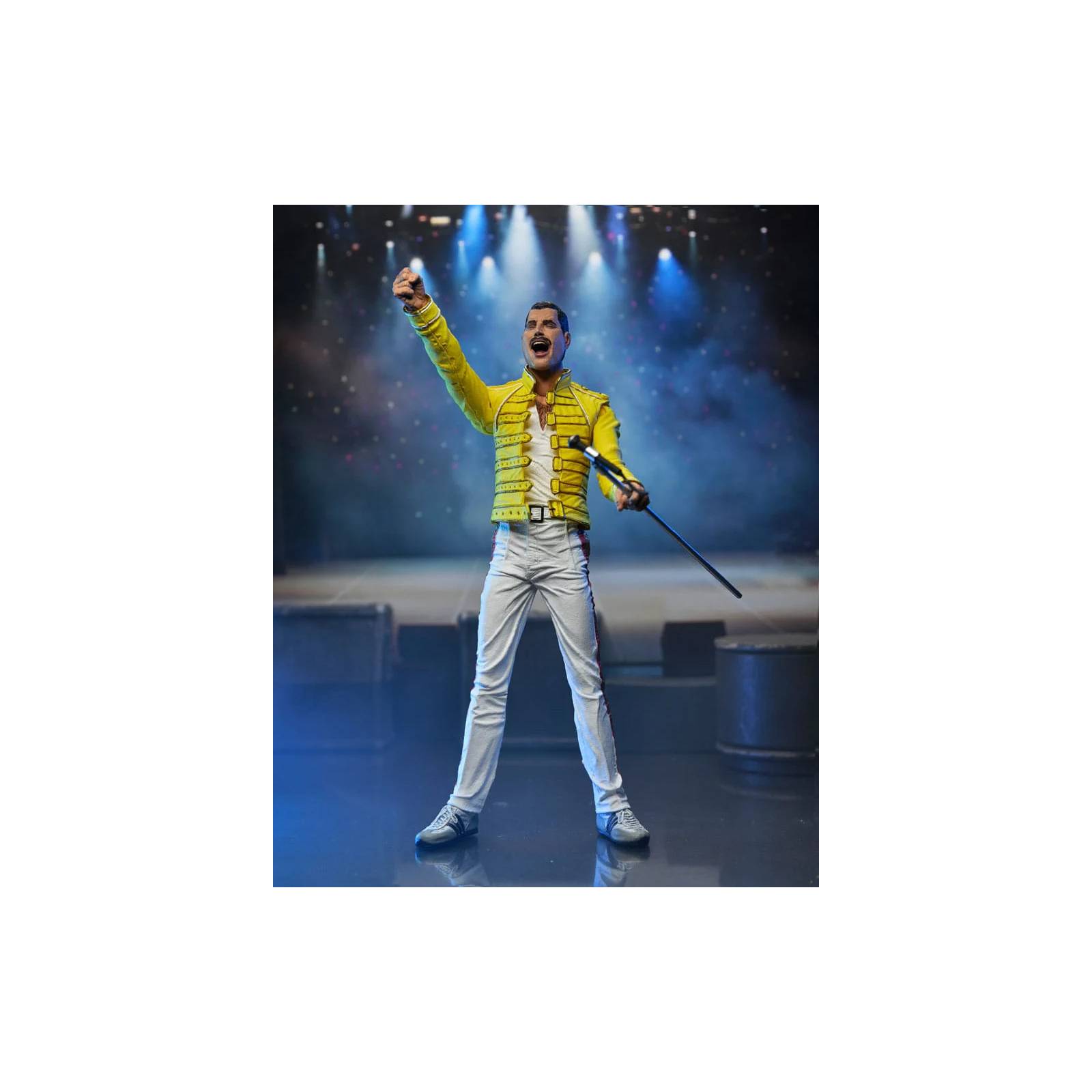 Figura Neca Freddie Mercury Chaqueta Amarilla 7 Pulgadas