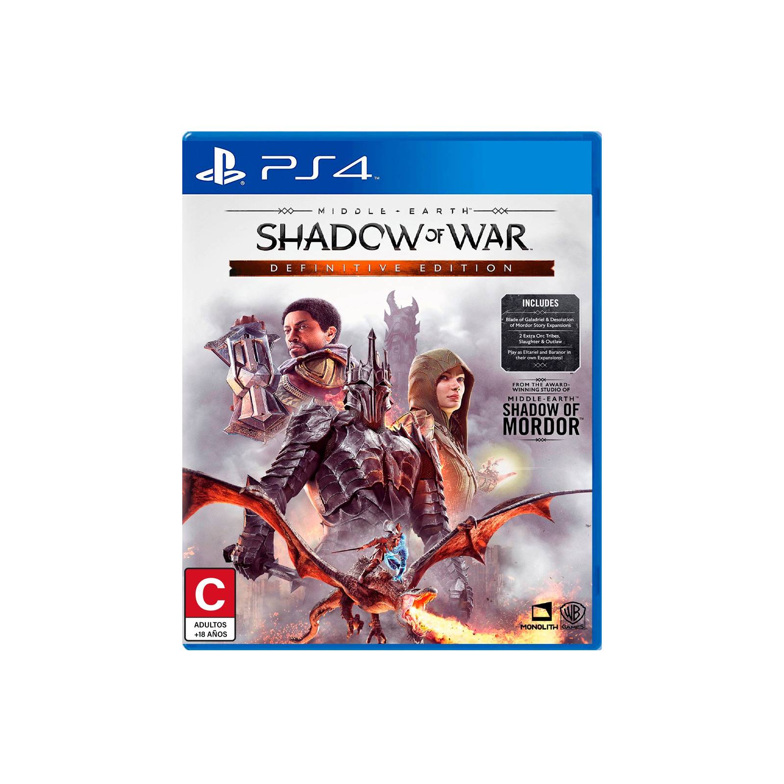 Middle Earth Shadow Of War Definitive Editión Ps4