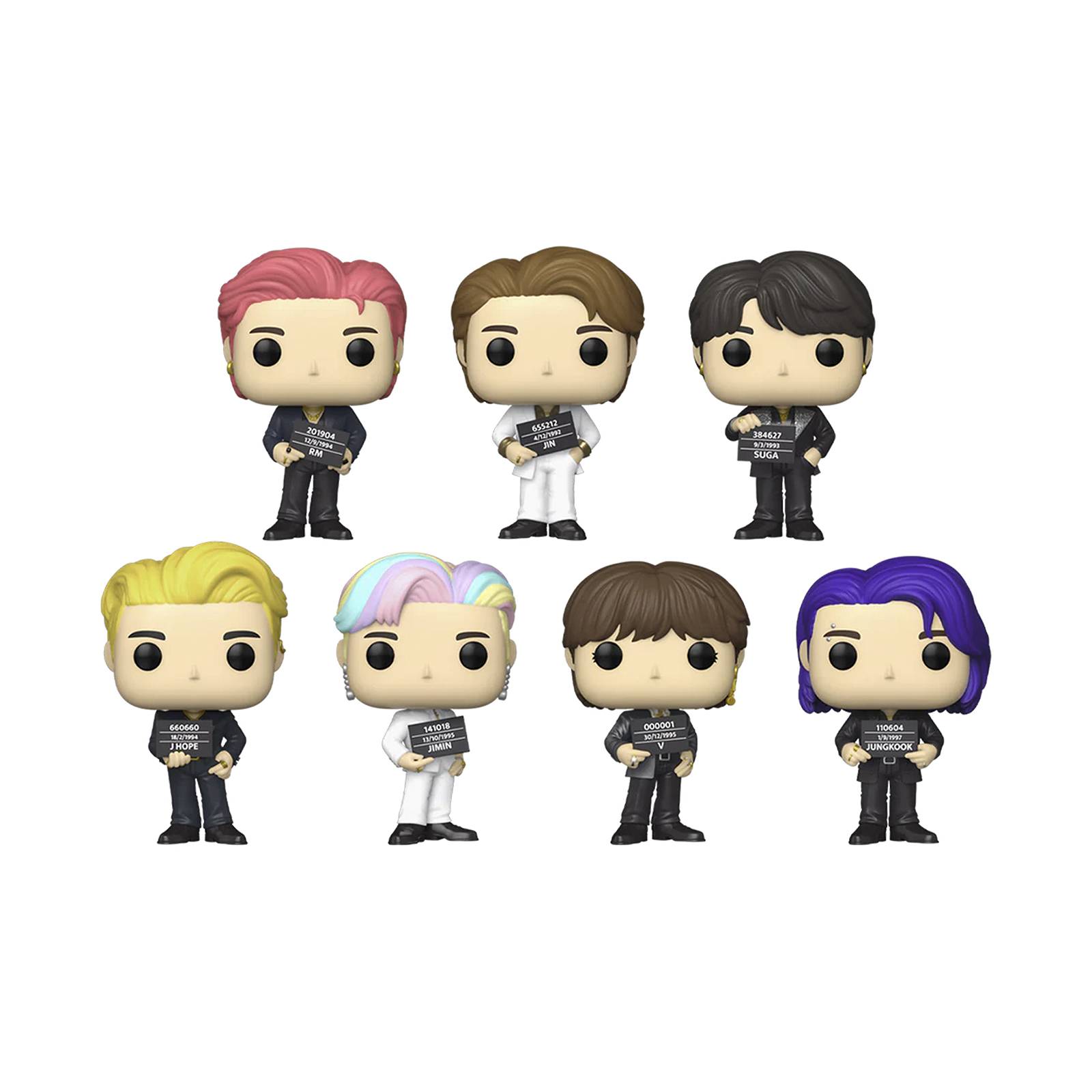 Funko Pop Rocks BTS Butter Banda Completa 7 Pack
