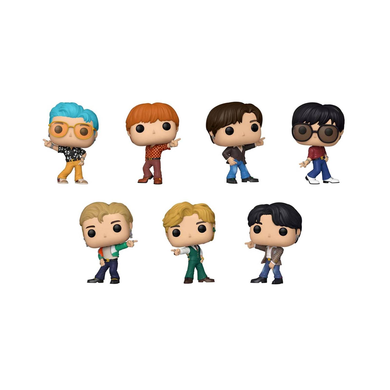 Funko Pop Rocks BTS Dynamite Banda Completa 7 Pack