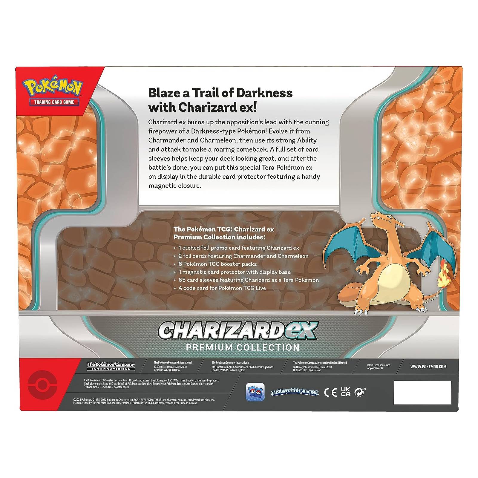 Caja Pokémon TCG Charizard Ex Premium Collection en Inglés