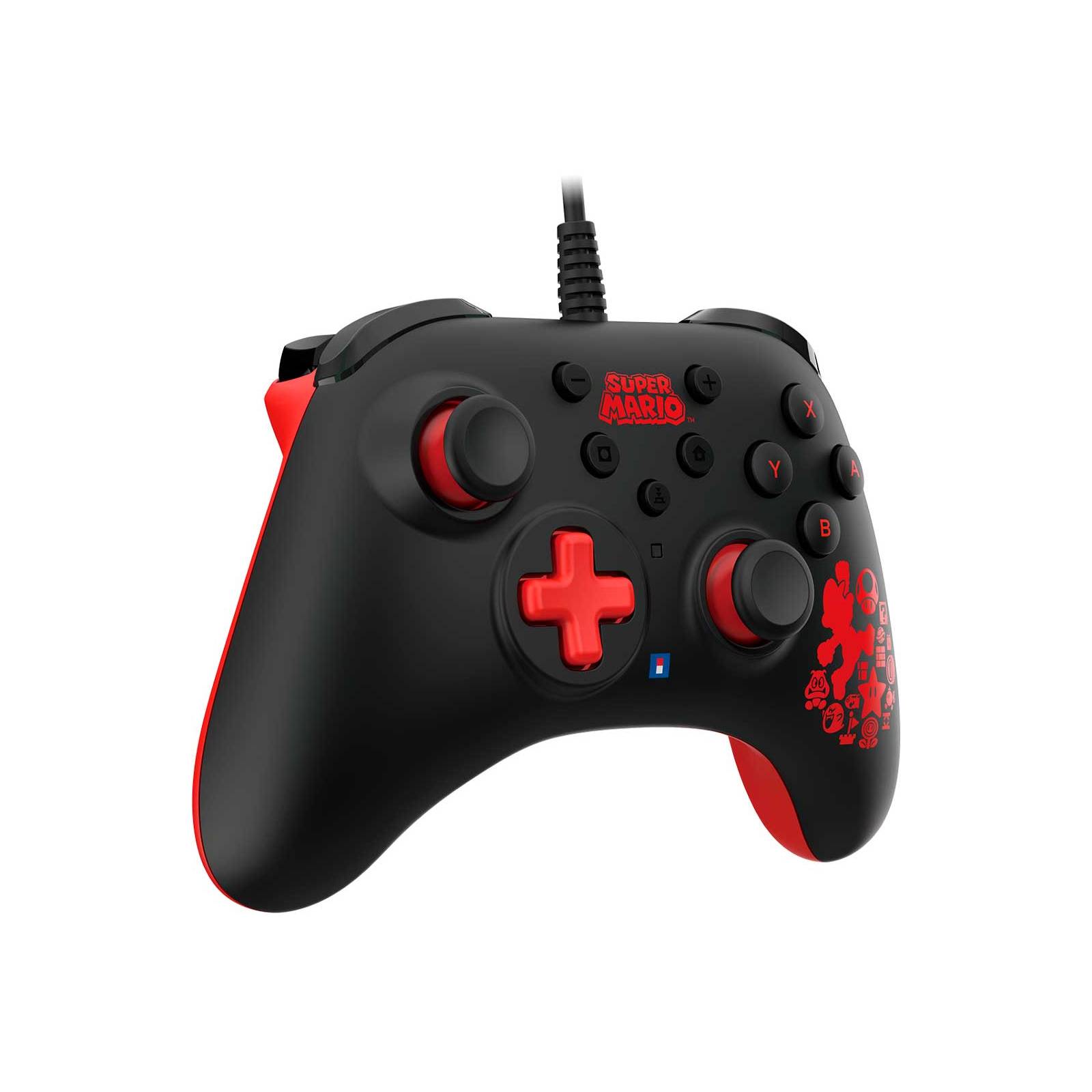 Control Pro Nintendo Switch Alambrico Hori Turbo Mario Negro