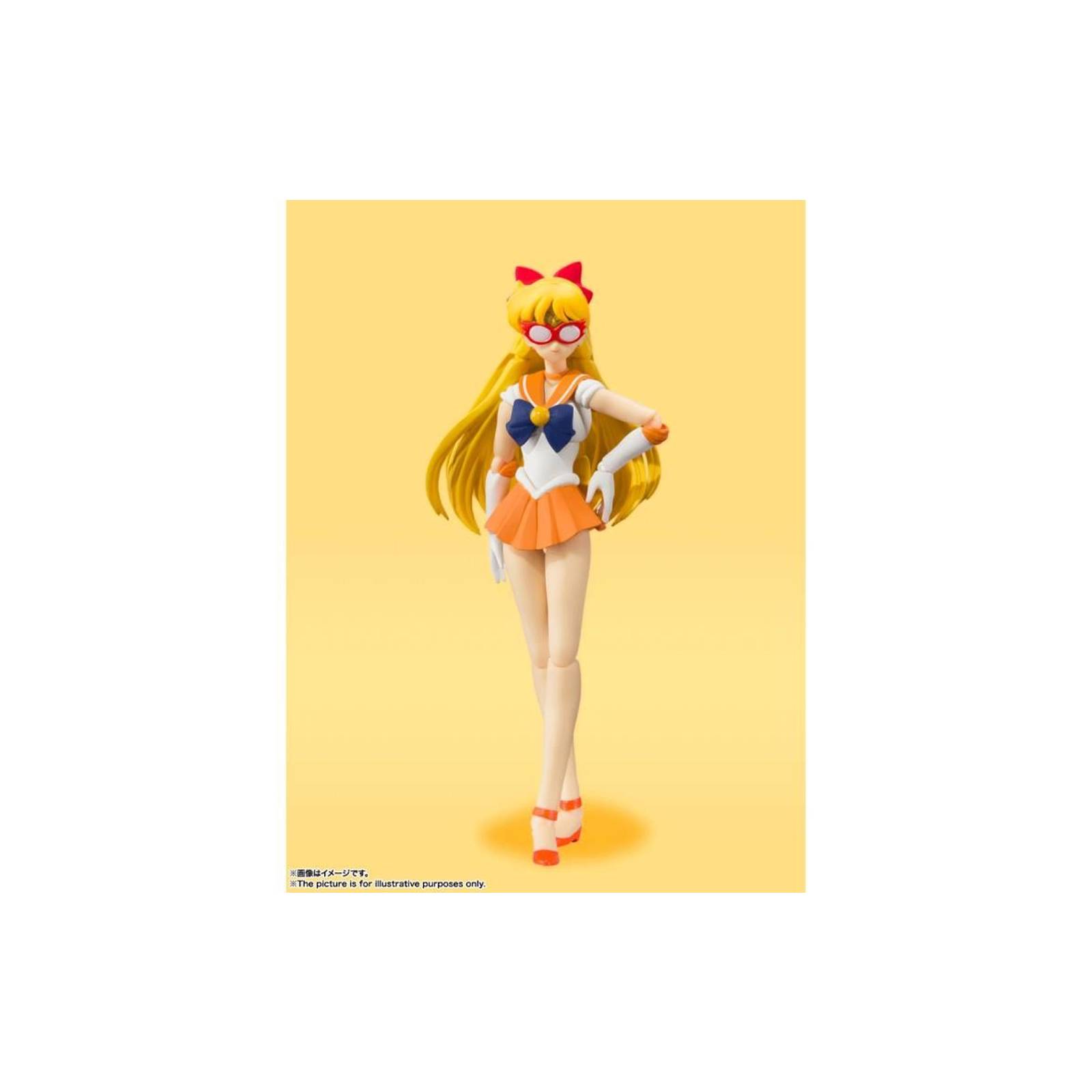 Bandai S.H. Figuarts Sailor Moon Sailor Venus Animation Color Edition Artemis 14cm Action Figure