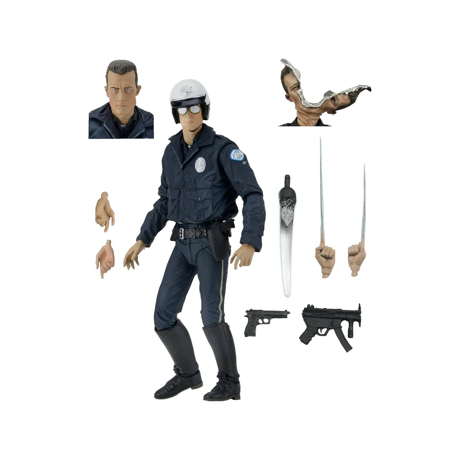 Neca Ultimate T-1000 Policía para Motocicleta Figura