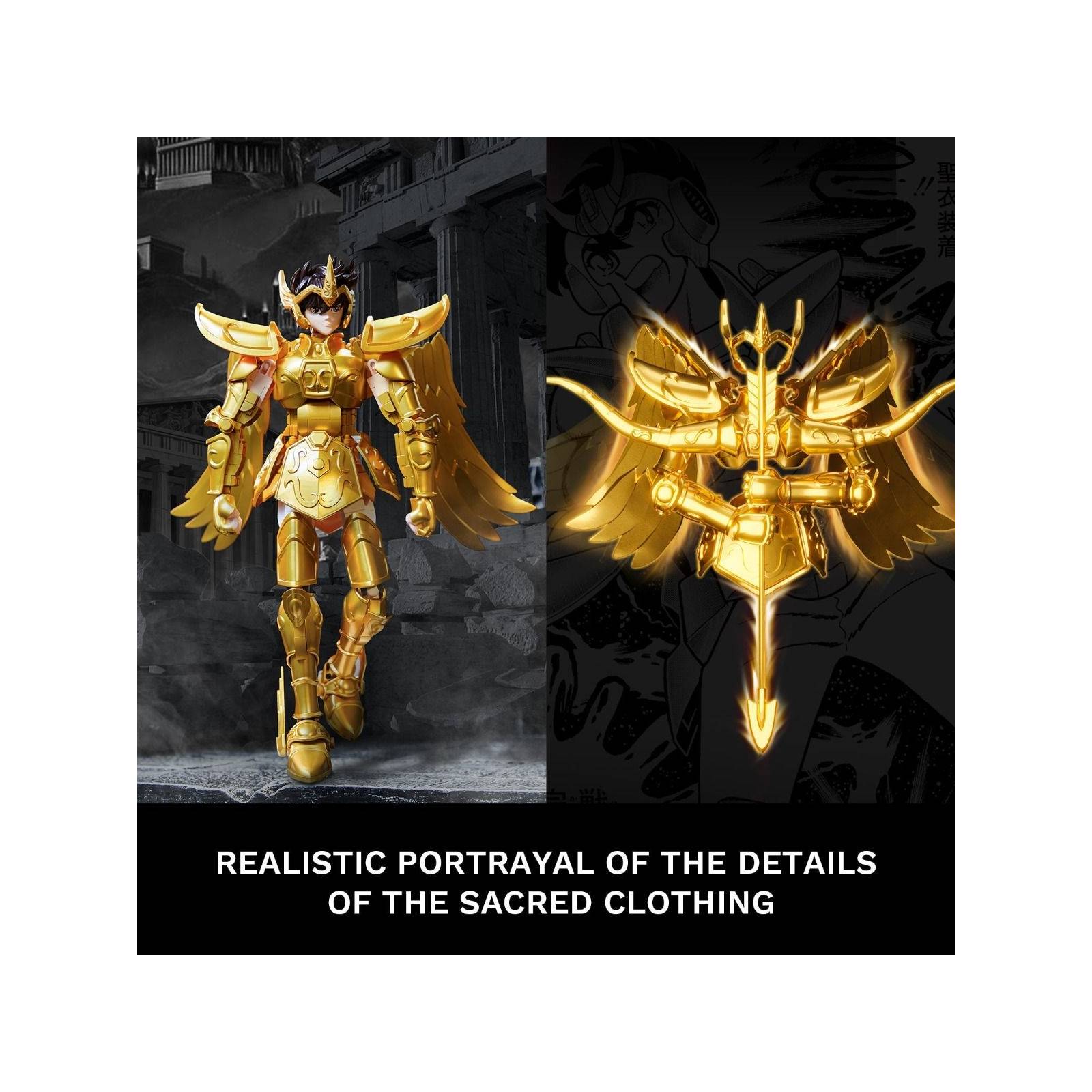 Figura Armable Saint Seiya Pantasy Sagitario Gold Archer Re1