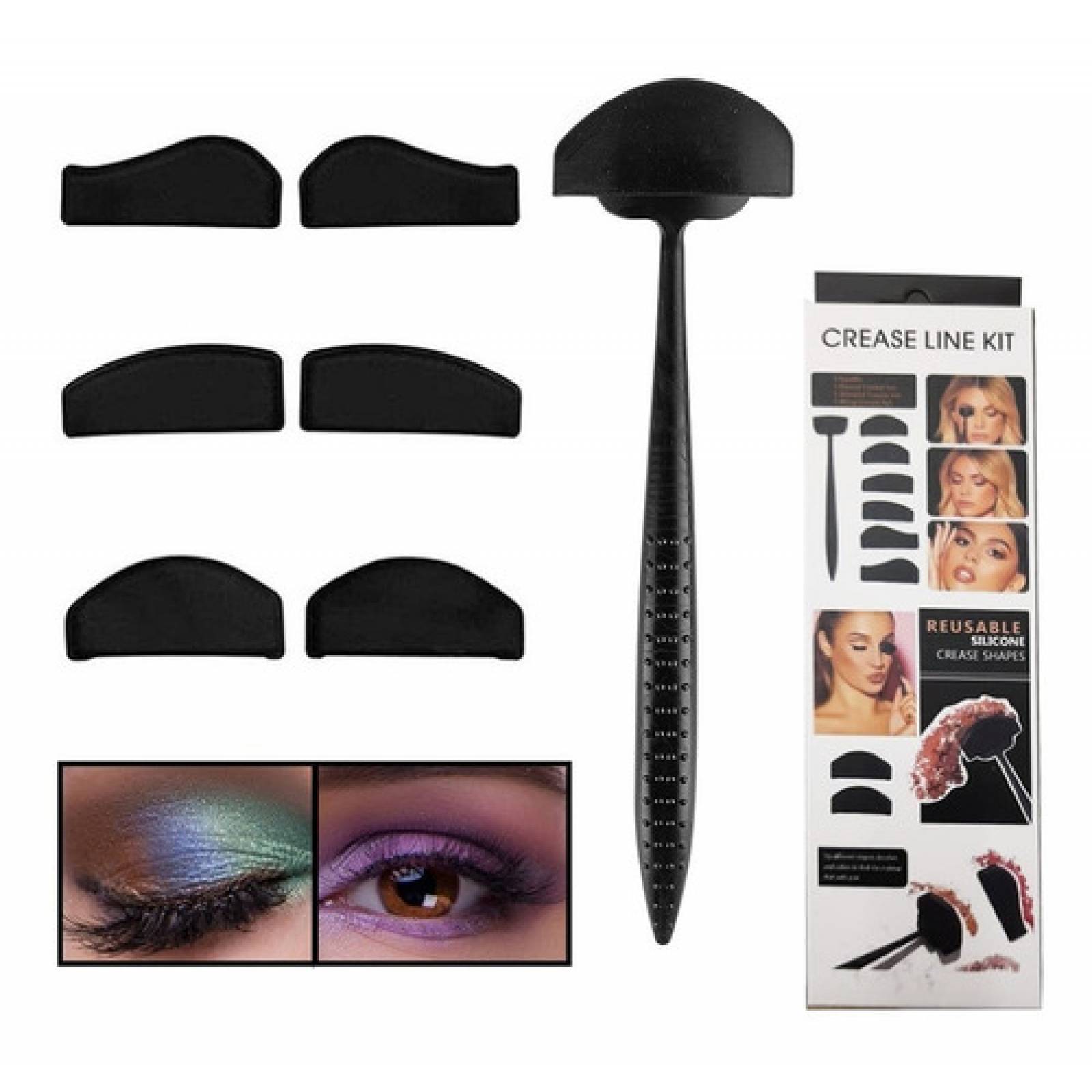 Sello De Silicona Crease 6 En 1 Para Maquillar Sombras Ojos