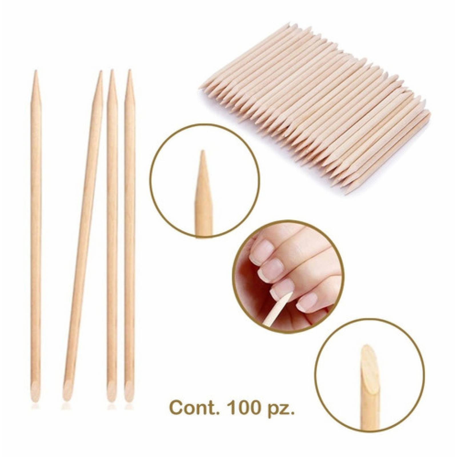 Palitos De Naranjo Empujador De Cutícula 100 Piezas