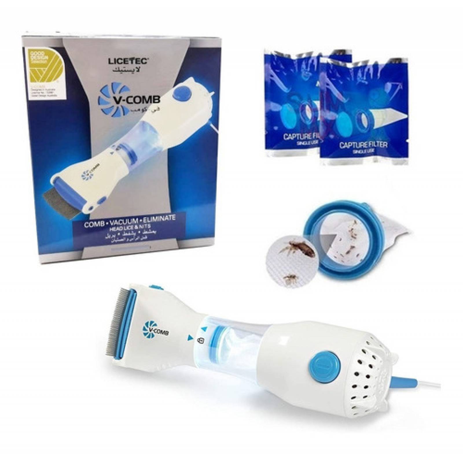 Peine Eléctrico Aspiradora Para Eliminar Piojos Liendres