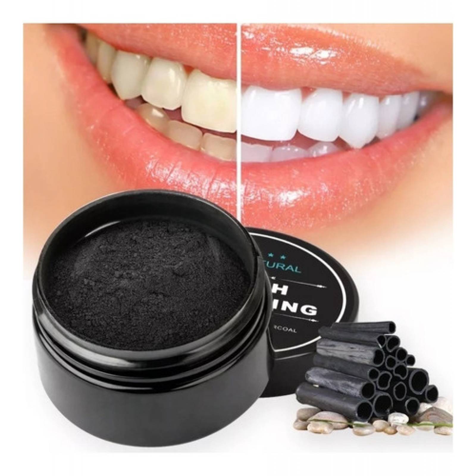 Carbon Activado Blanqueador Dental Limpieza Dientes Organico