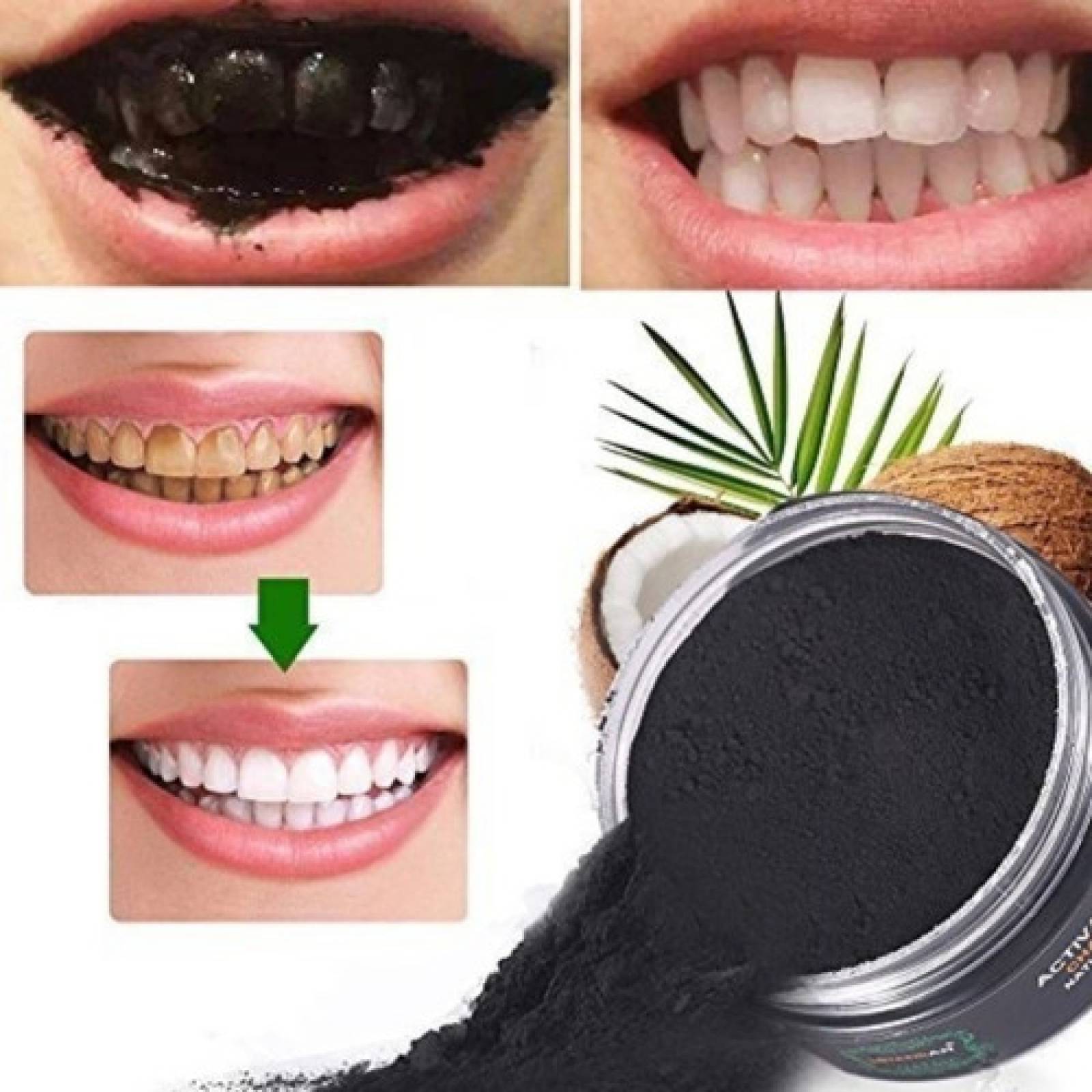 Carbon Activado Blanqueador Dental Limpieza Dientes Organico