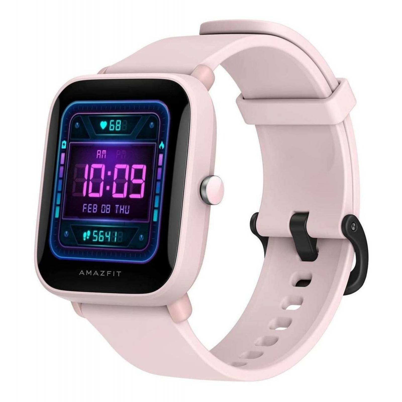Smartwatch Amazfit Basic Bip U Pro 143  Caja De  Policarbonato Pink Malla  Pink De  Caucho De Silicona A2008