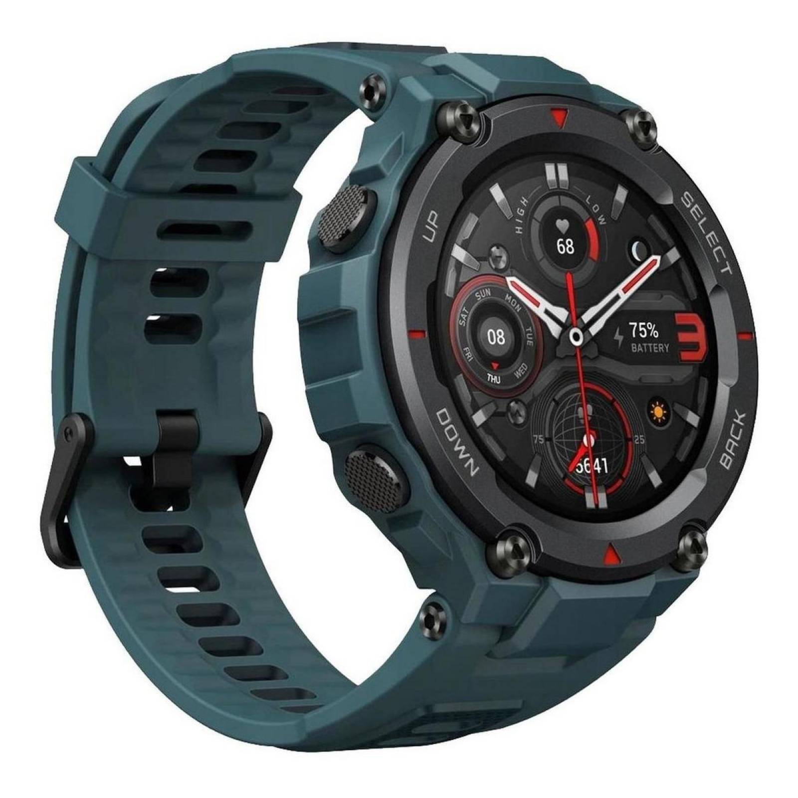 Smartwatch Amazfit Sport T rex Pro 13  Caja 477mm De  Policarbonato Steel Blue Malla  Steel Blue De  Silicona A2013
