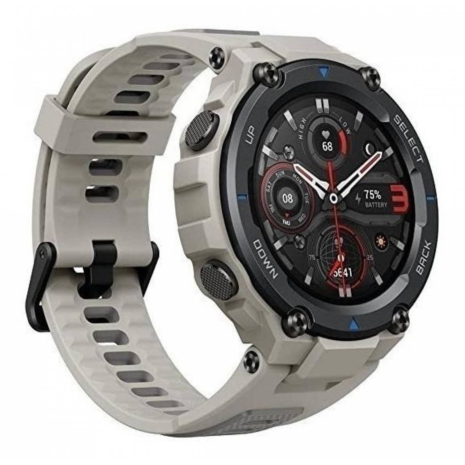 Smartwatch Amazfit Sport T rex Pro 13  Caja 477mm De  Policarbonato Desert Grey Malla  Desert Grey De  Silicona A2013