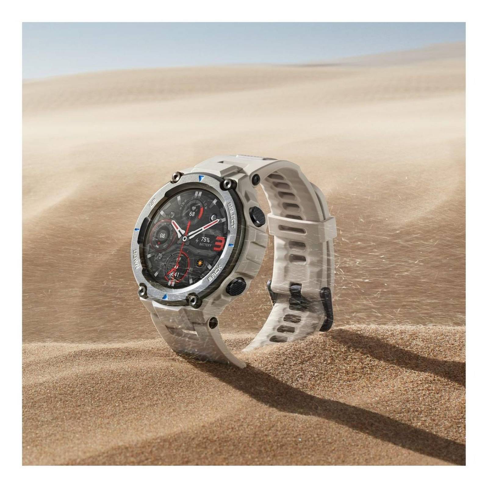 Smartwatch Amazfit Sport T rex Pro 13  Caja 477mm De  Policarbonato Desert Grey Malla  Desert Grey De  Silicona A2013