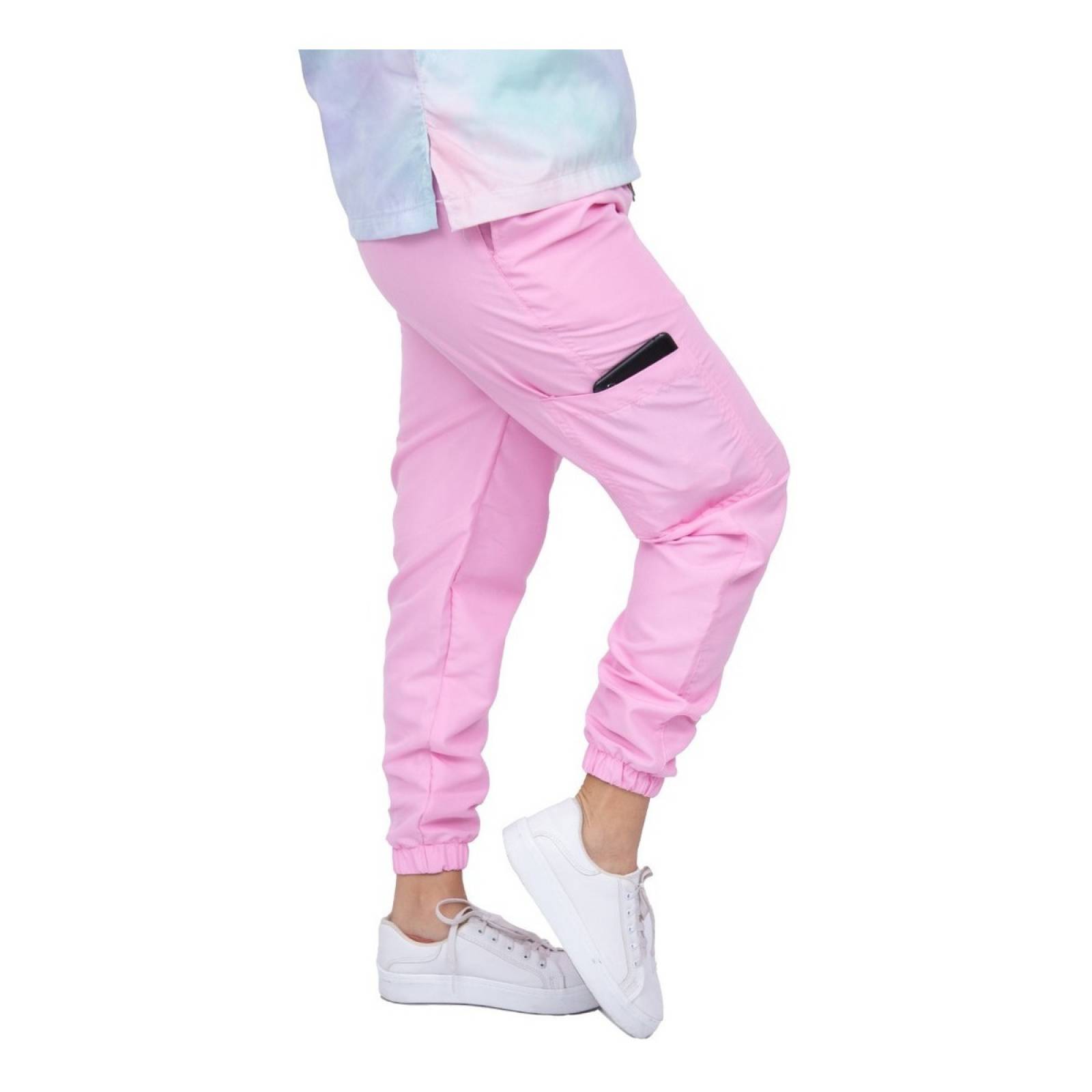 Pijama Quirúrgica Mujer Arcoiris Rosa Acuarela