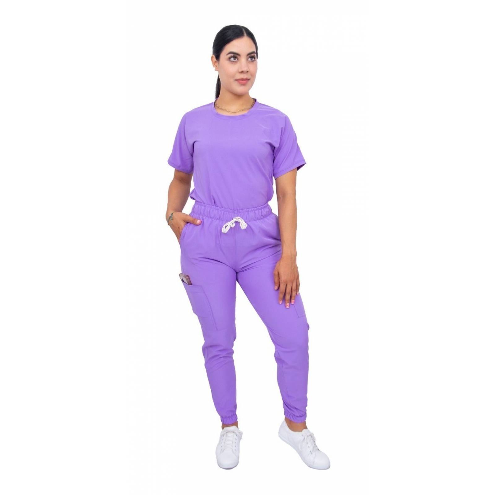 Uniforme Quirúrgico Stretch Lila Antifluidos Mujer Jogger Scrubs del Cupatitzio