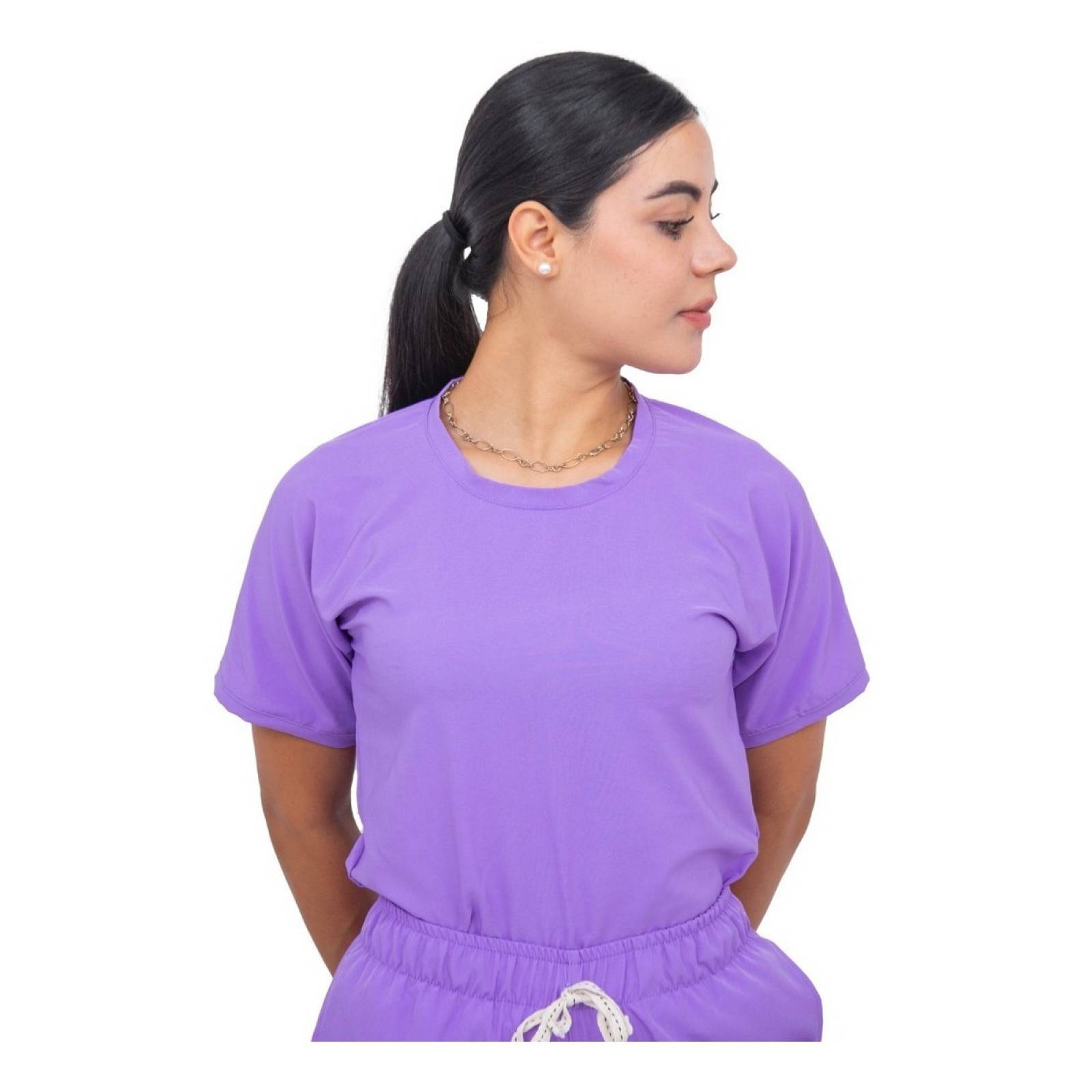 Uniforme Quirúrgico Stretch Lila Antifluidos Mujer Jogger Scrubs del Cupatitzio