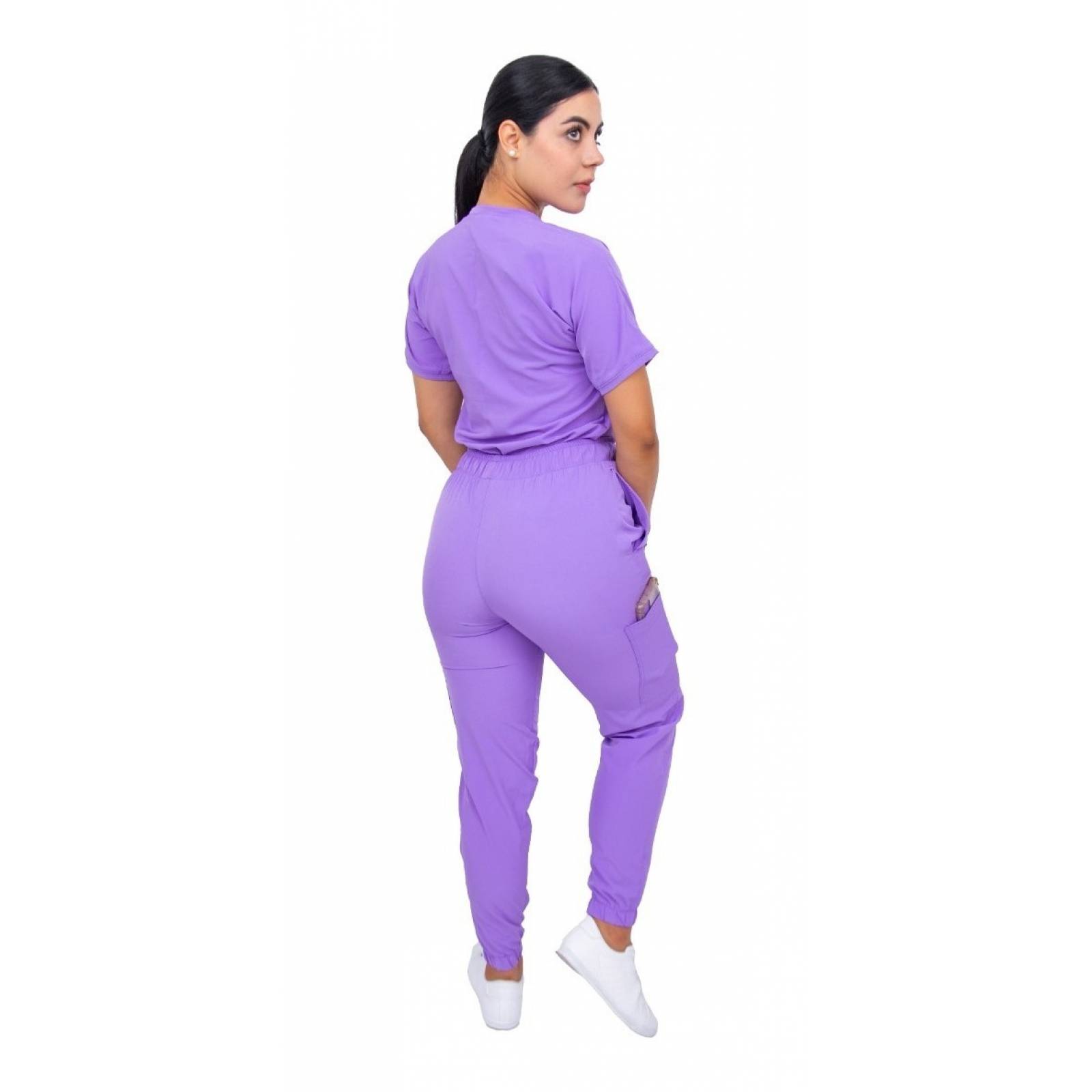 Uniforme Quirúrgico Stretch Lila Antifluidos Mujer Jogger Scrubs del Cupatitzio
