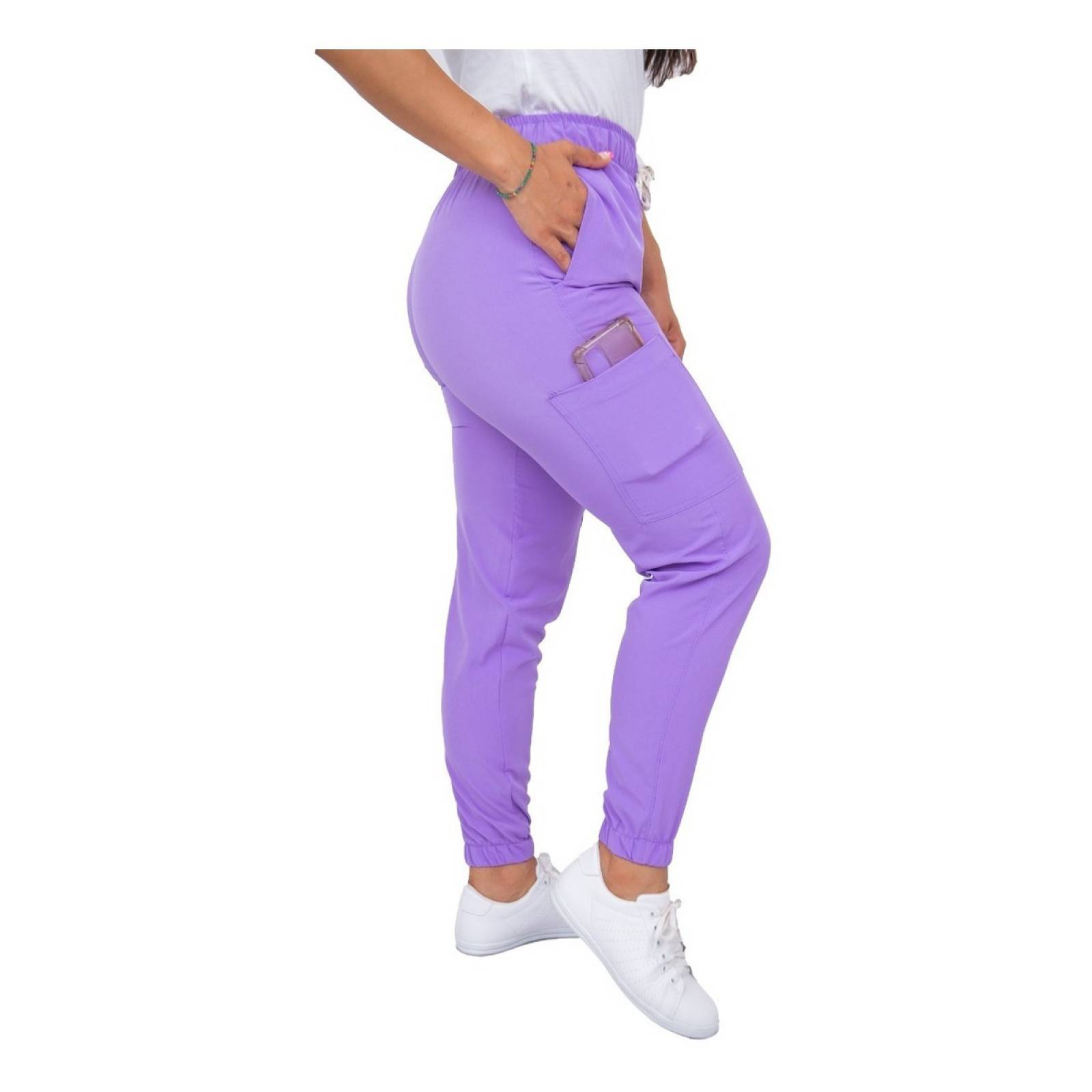 Uniforme Quirúrgico Stretch Lila Antifluidos Mujer Jogger Scrubs del Cupatitzio