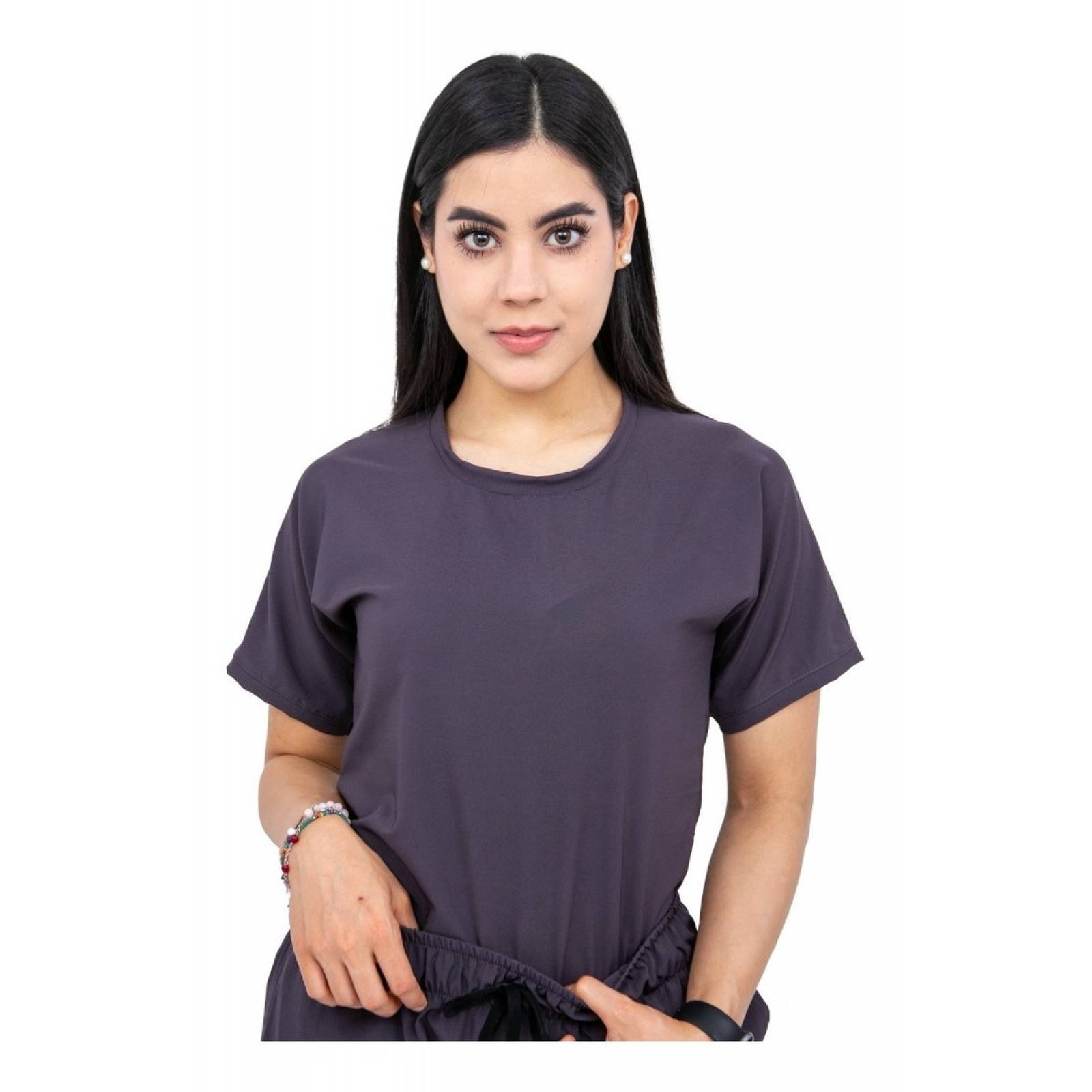 Uniforme Quirúrgico Stretch Gris Antifluidos Mujer Jogger Scrubs del Cupatitzio