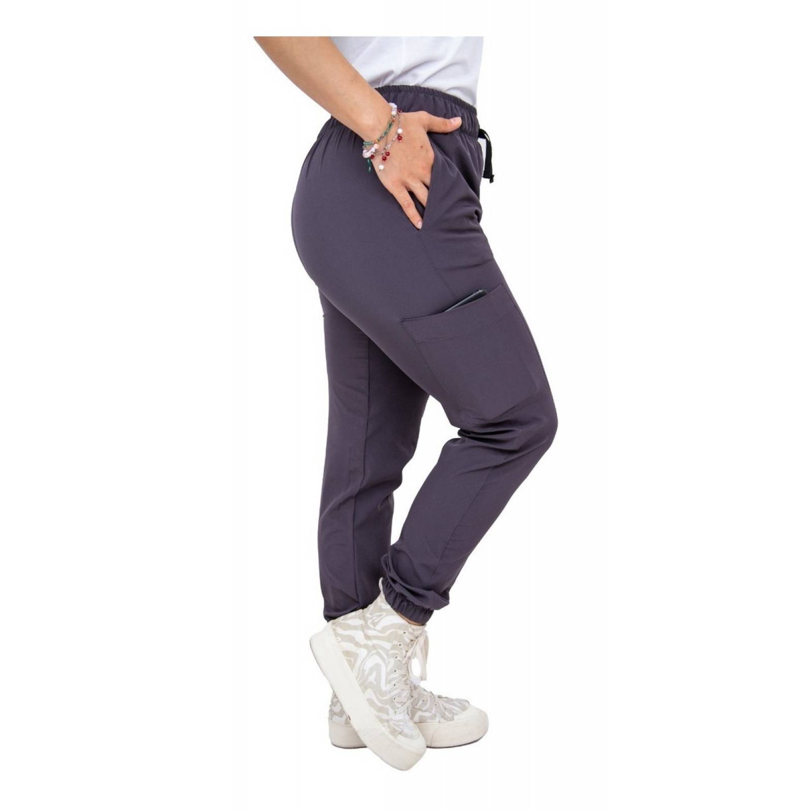 Uniforme Quirúrgico Stretch Gris Antifluidos Mujer Jogger Scrubs del Cupatitzio