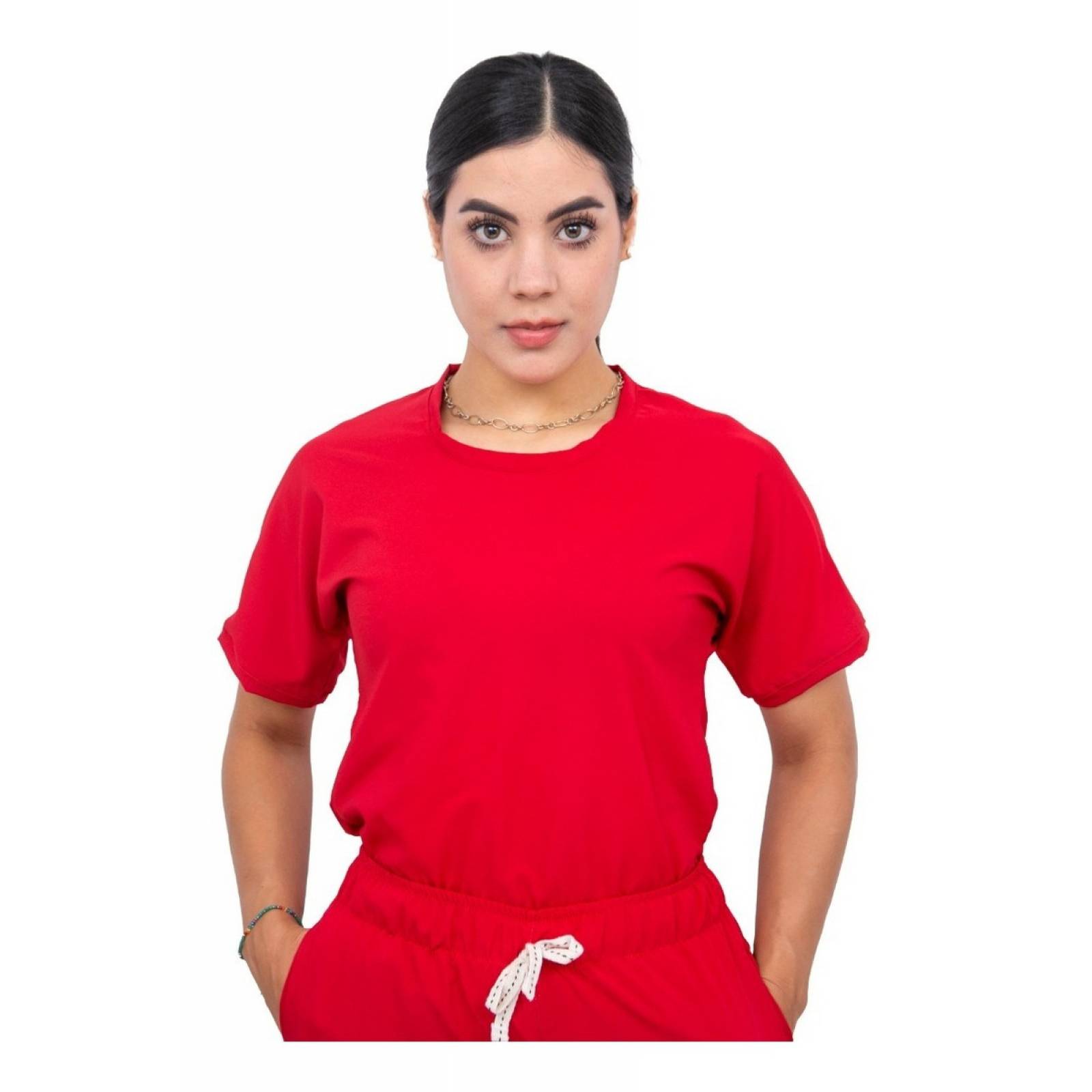 Uniforme Quirúrgico Stretch Rojo Antifluidos Mujer Jogger Scrubs del Cupatitzio