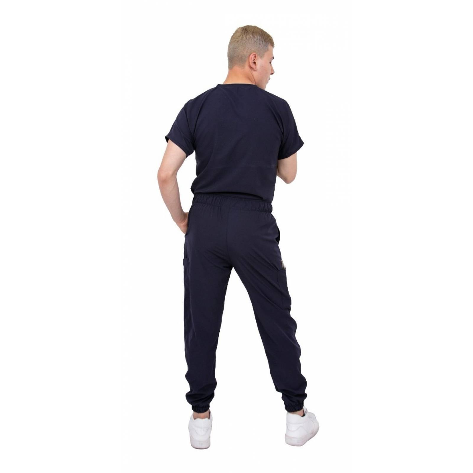 Uniforme Quirúrgico Antifluidos Hombre Azul Marino Jogger Scrubs del Cupatitzio