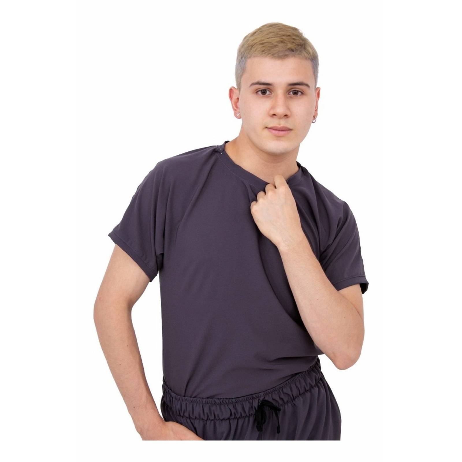Uniforme Quirúrgico Antifluidos Hombre Gris Oxford Jogger Scrubs del Cupatitzio