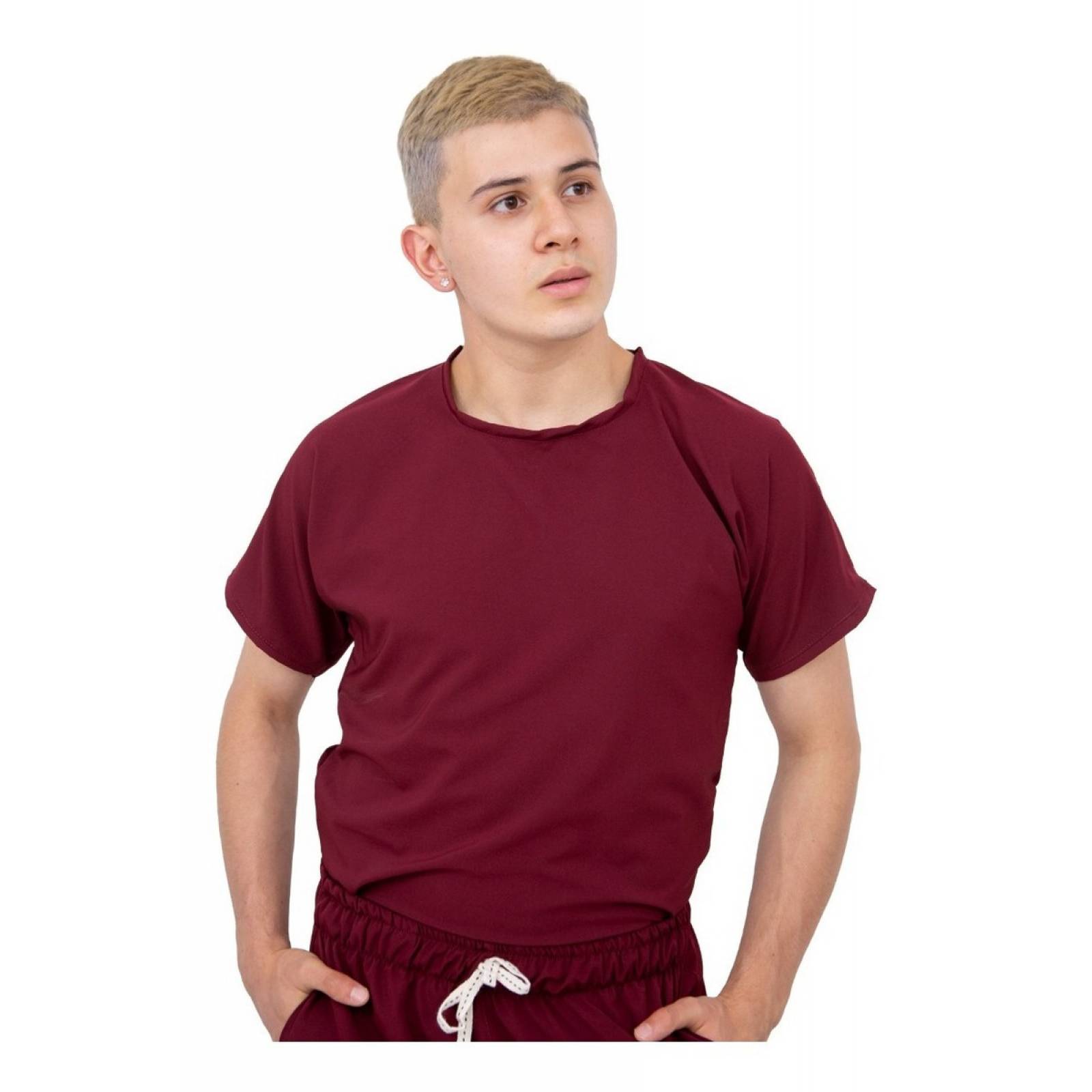 Uniforme Quirúrgico Antifluidos Hombre Vino Jogger Scrubs del Cupatitzio