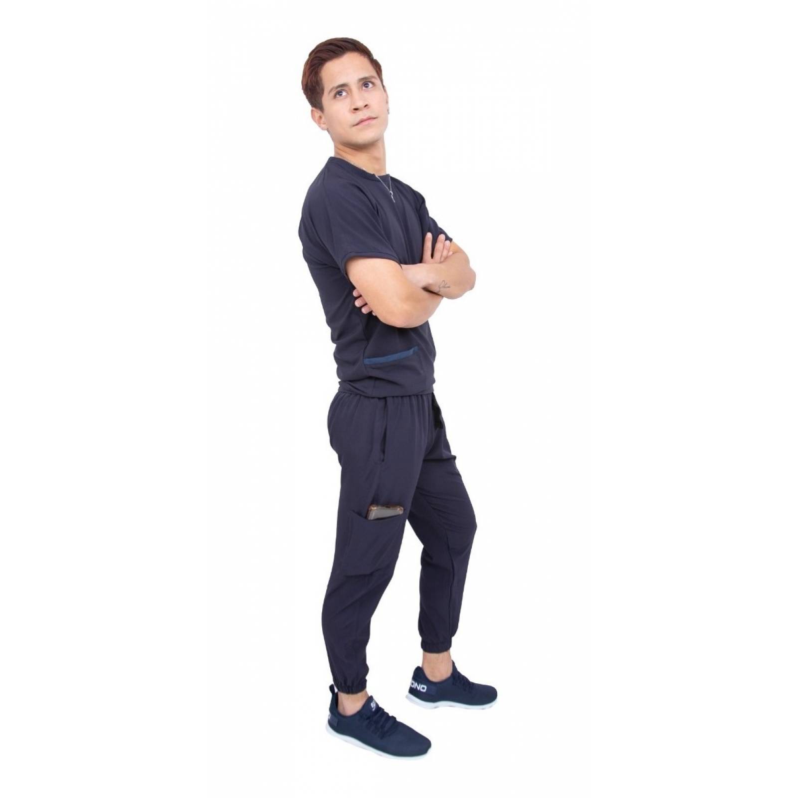 Traje Quirúrgico Hombre Azul Marino Jogger Antifluidos Scrubs del Cupatitzio