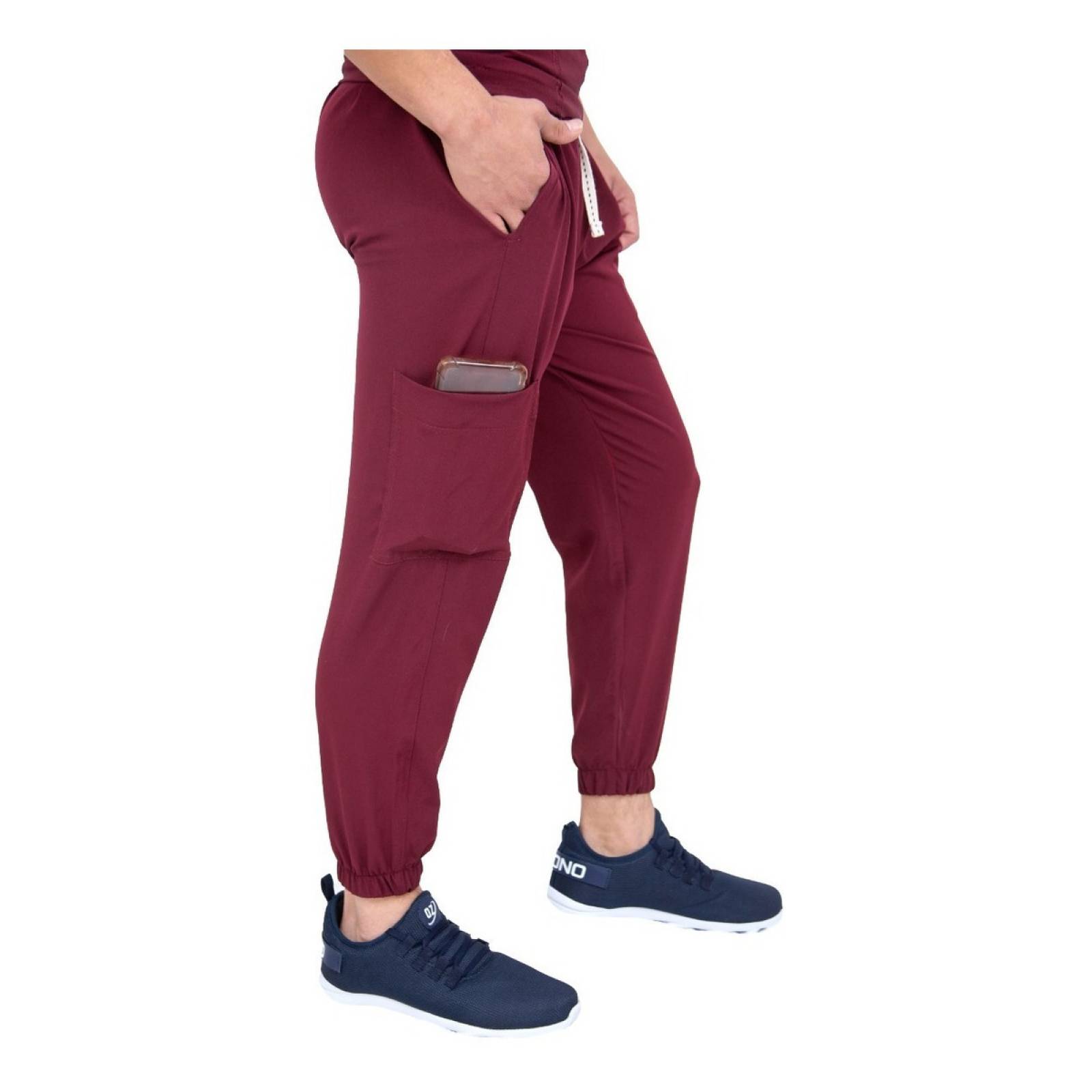 Traje Quirúrgico Hombre Vino Jogger Antifluidos Scrubs del Cupatitzio