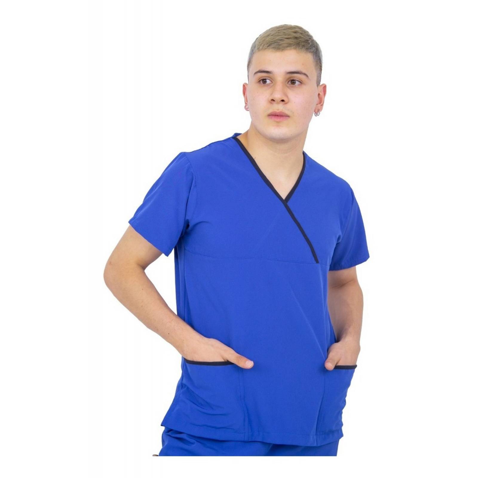 Pijama Quirúrgica Jogger Antifluido Hombre Azul Rey Scrubs del Cupatitzio