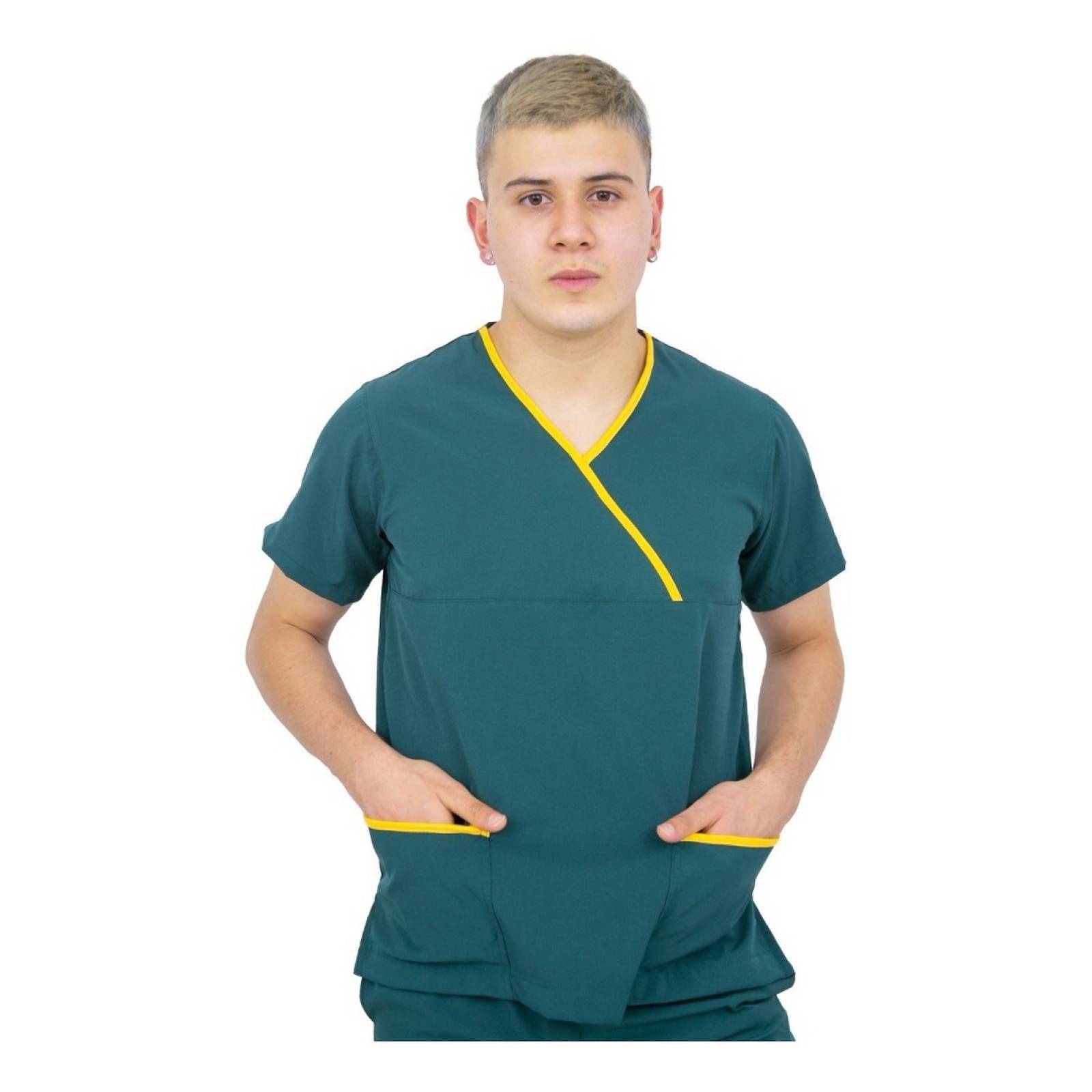 Pijama Quirúrgica Jogger Antifluido Hombre Verde Scrubs del Cupatitzio