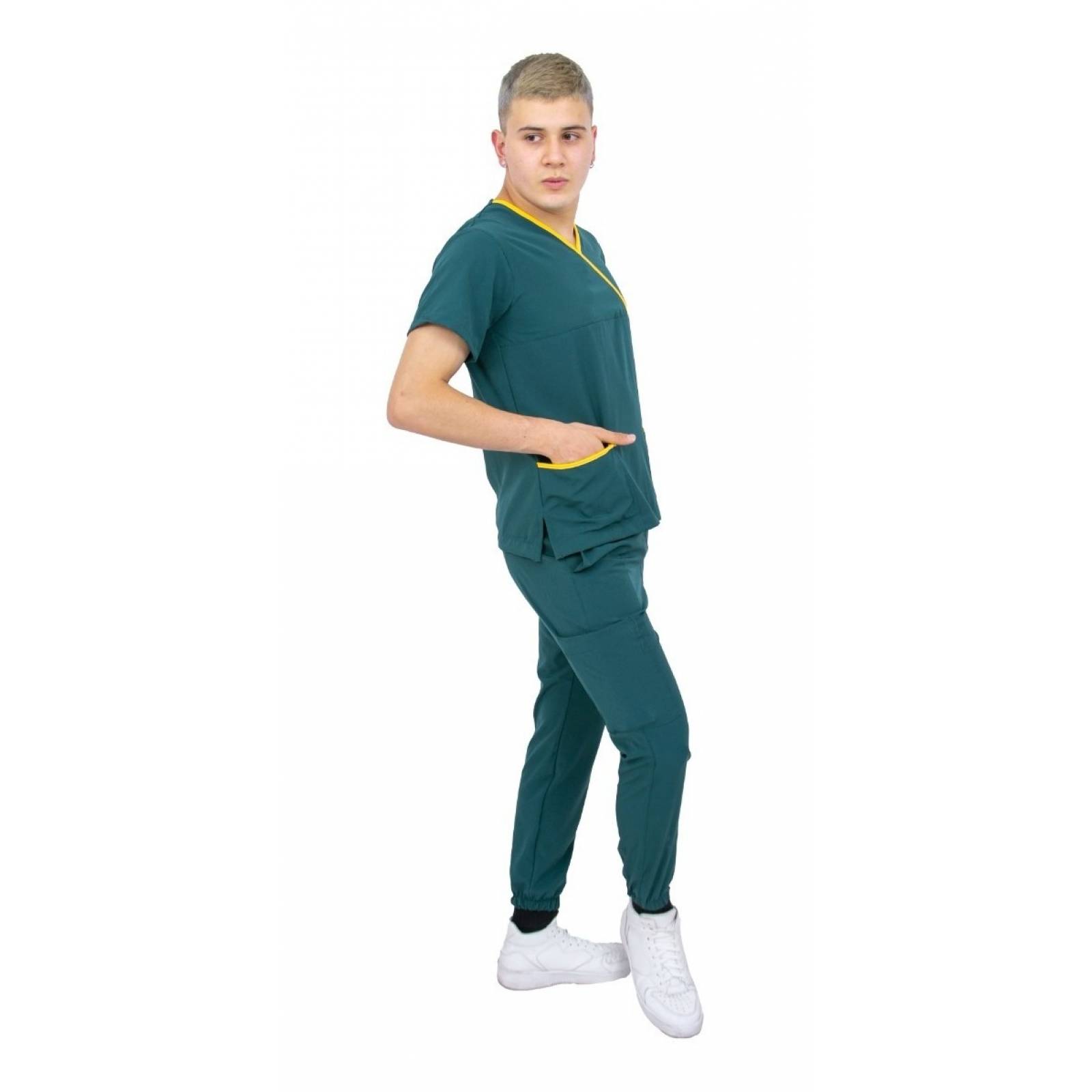 Pijama Quirúrgica Jogger Antifluido Hombre Verde Scrubs del Cupatitzio