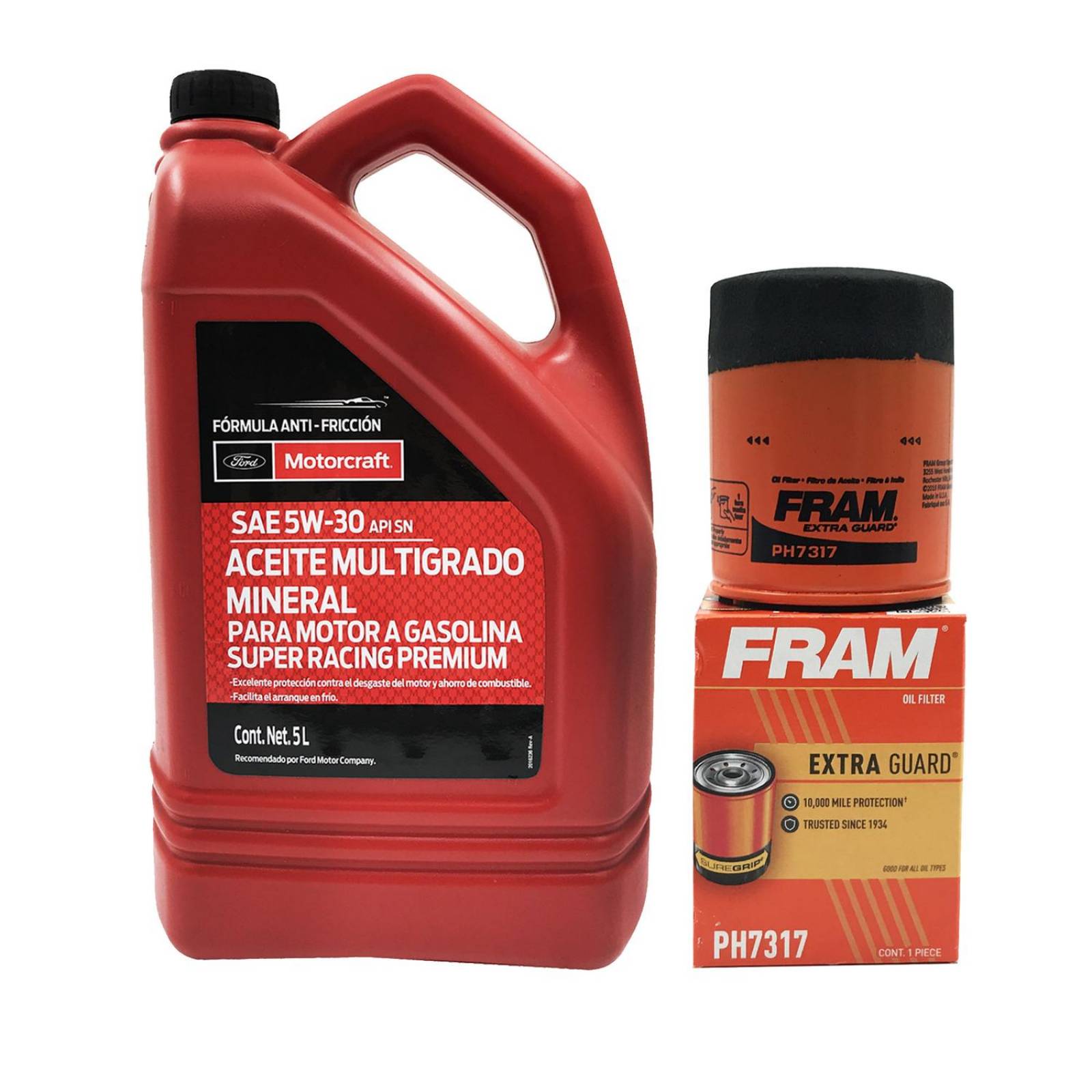Kit para Cambio de Aceite Mineral MOTORCRAFT 5W30 Civic 1.6L