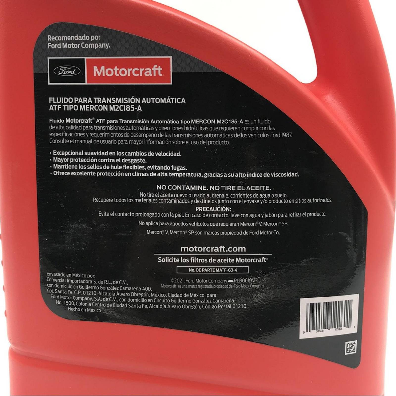 Aceite Para Transmisión Automática Motorcraft Atf Tipo M/diii-h 