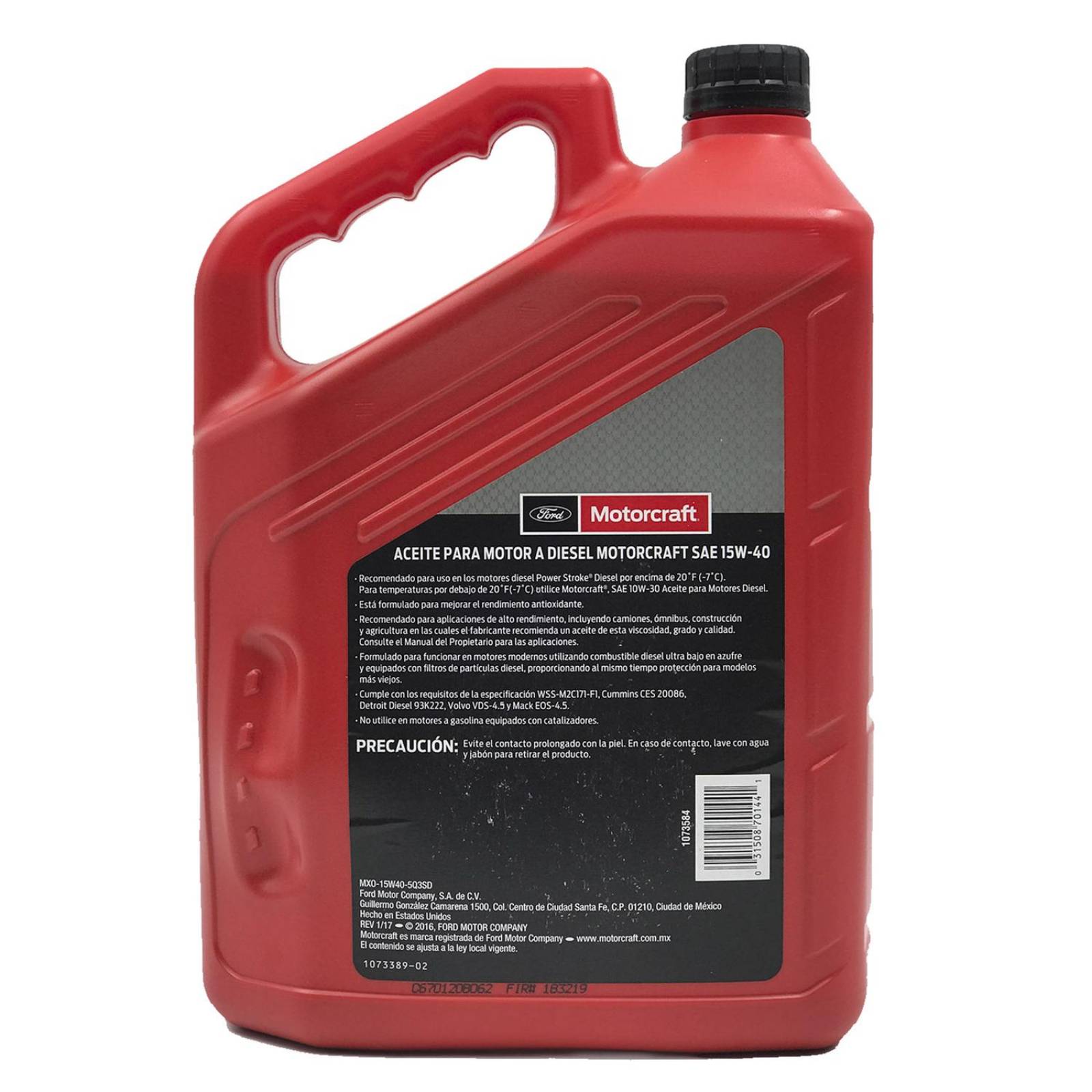Aceite de Motor Diesel 15w40 4.73 Litros Motorcraft 