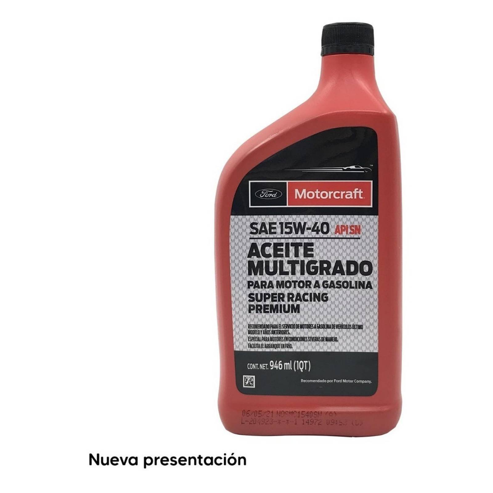Aceite de Motor Multigrado 15w40 Motorcraft Super Racing Premium 