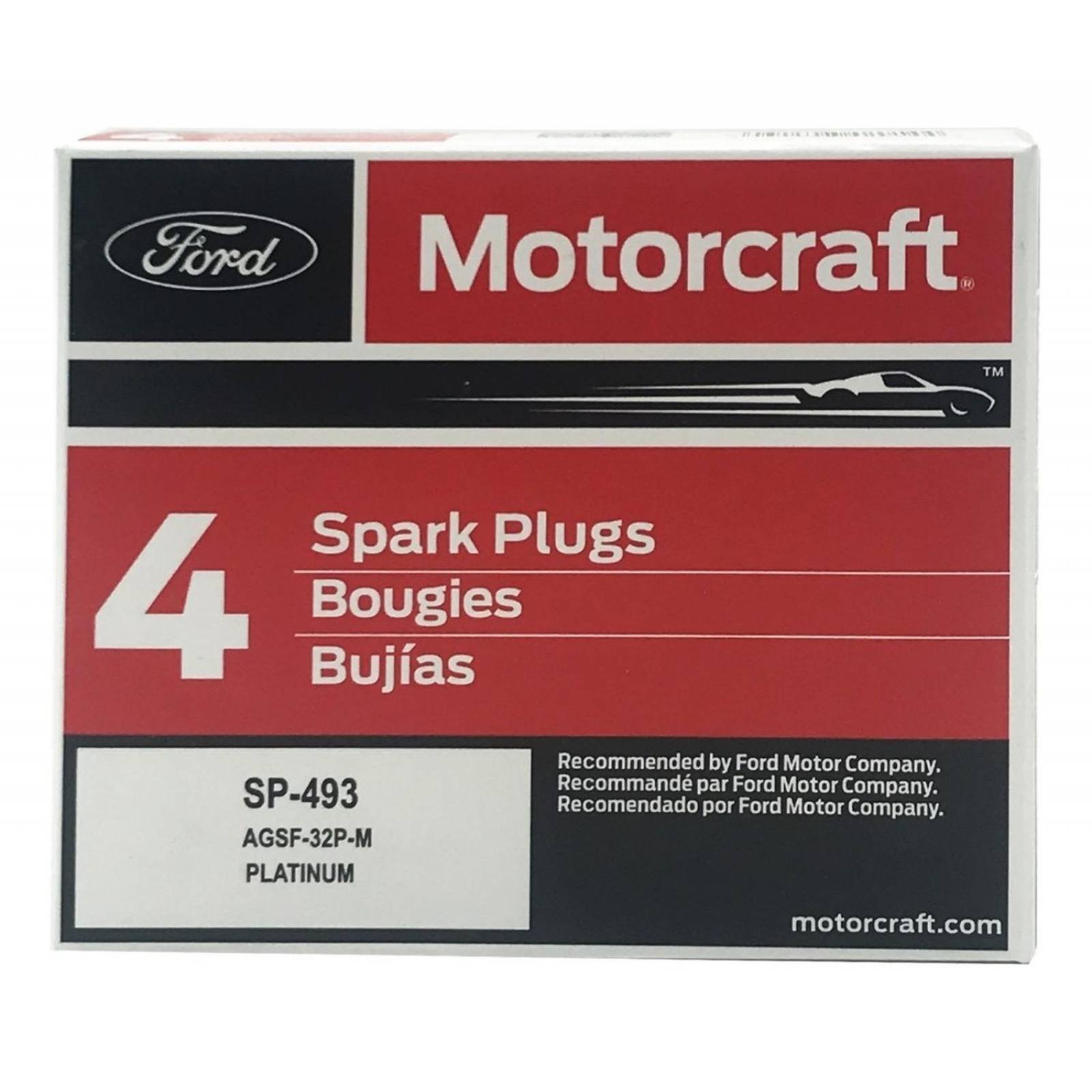 Caja Bujía Platino 4 Piezas Motorcraft AGSF32PM