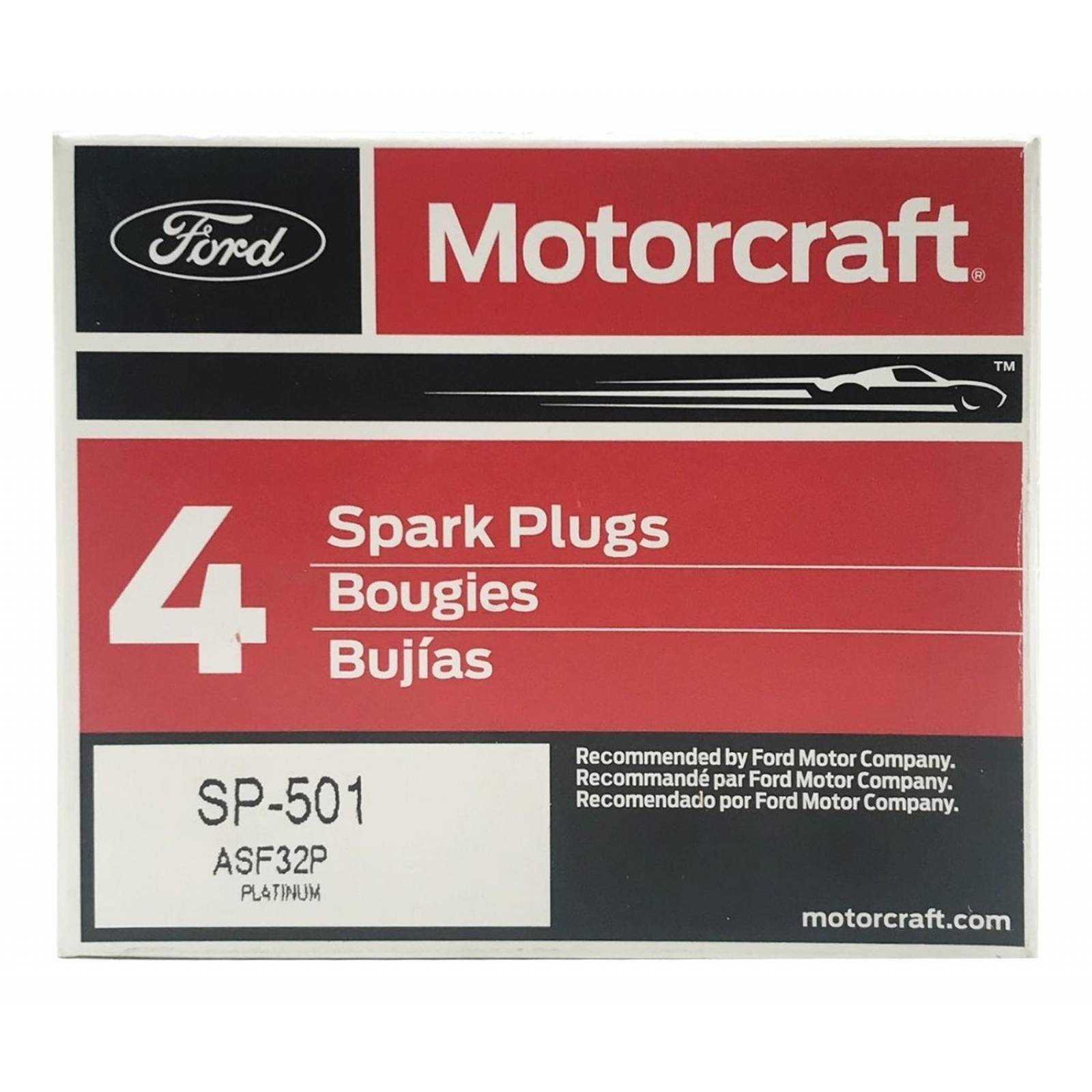 Caja Bujia Platino 4 Piezas Motorcraft ASF32P 