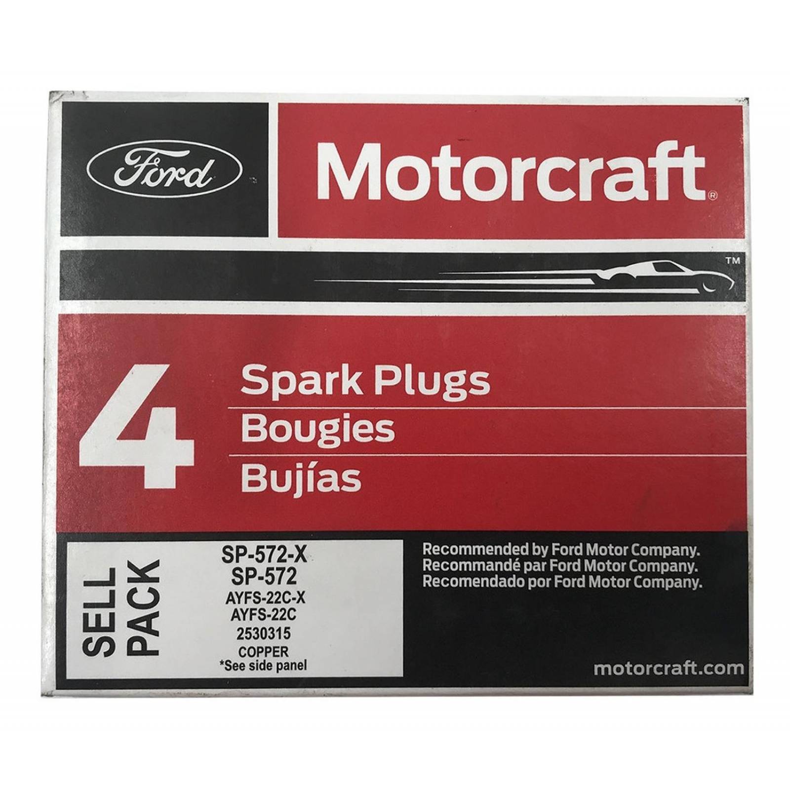 Caja Bujia Convencional 4 Piezas Motorcraft AYFS22C