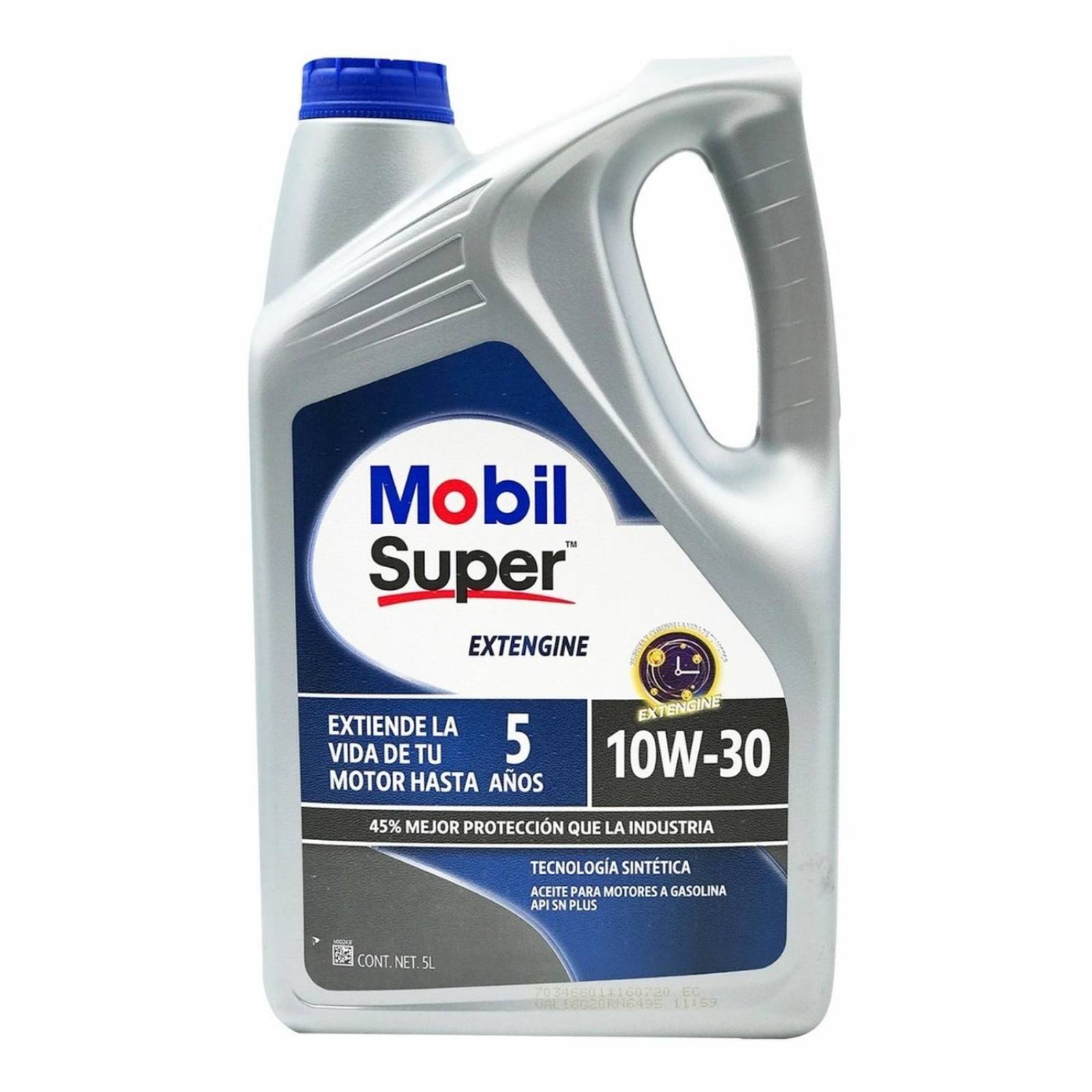 Aceite Motor 10w30 Mezcla Sintética 5 Litros Mobil Super Extengine Dorado Garrafa 10w30