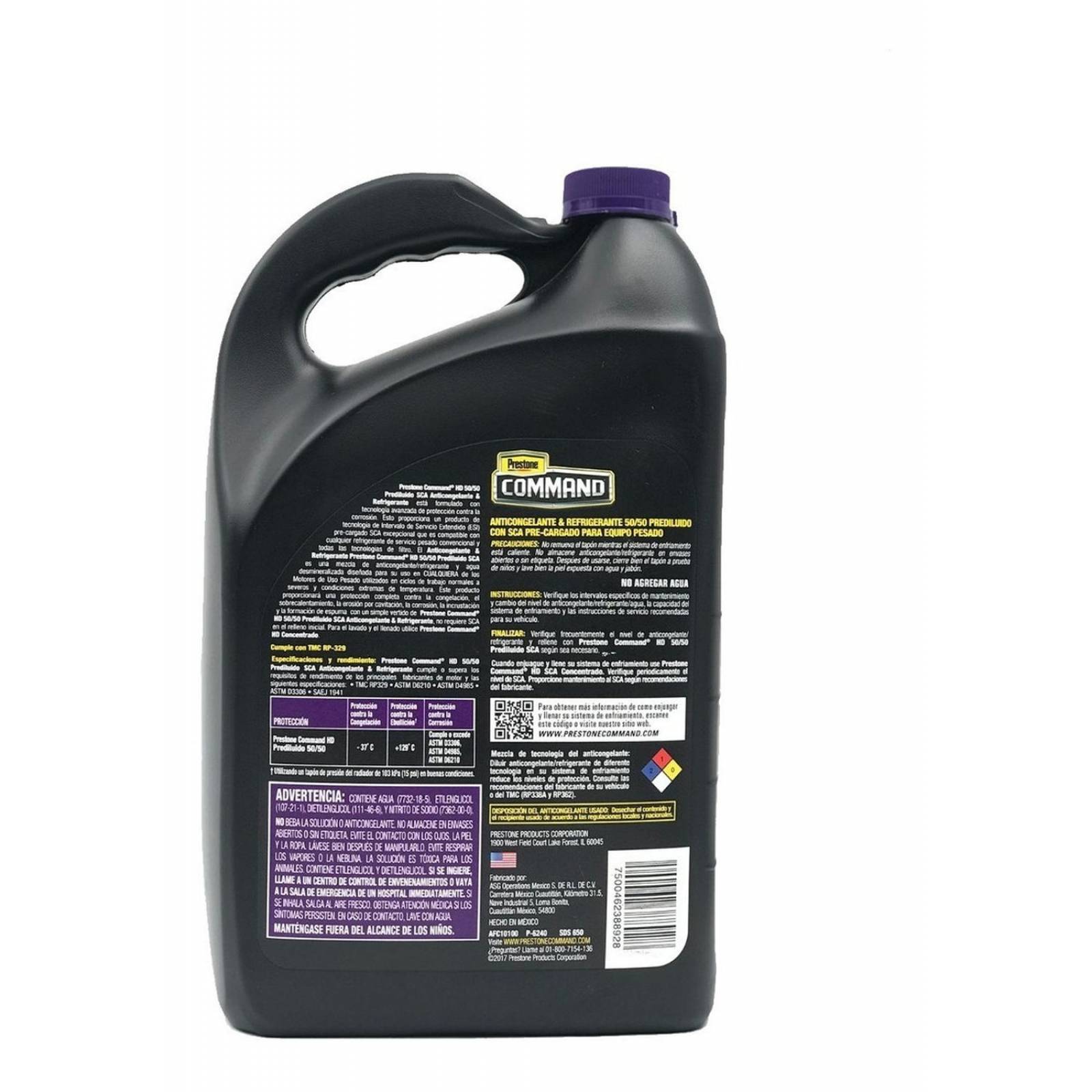 Anticongelante Servicio Pesado Mezclado 3.78 Litros Prestone 50/50 